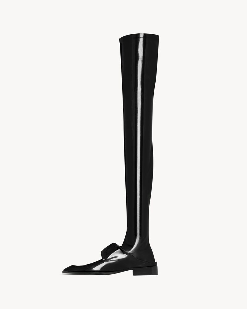 ROMEO over-the-knee boots in patent leather and vinyl