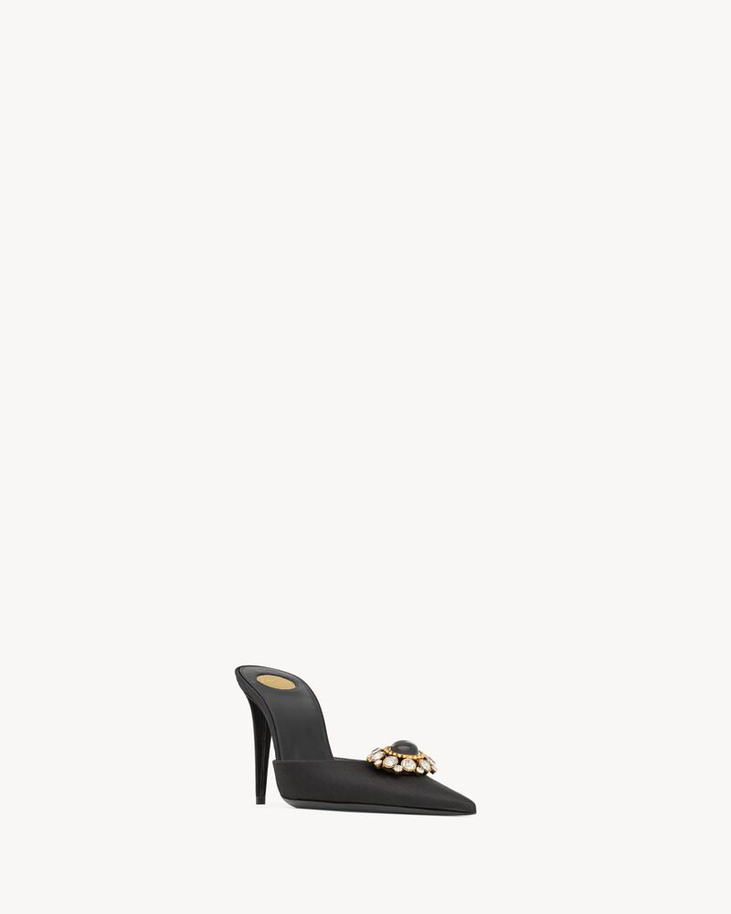 COSMO mules in satin and crystals