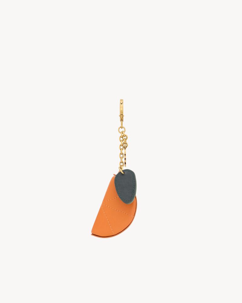 orange keyring in leather