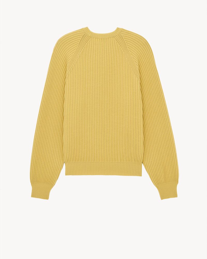 crewneck sweater in fisherman's rib cotton