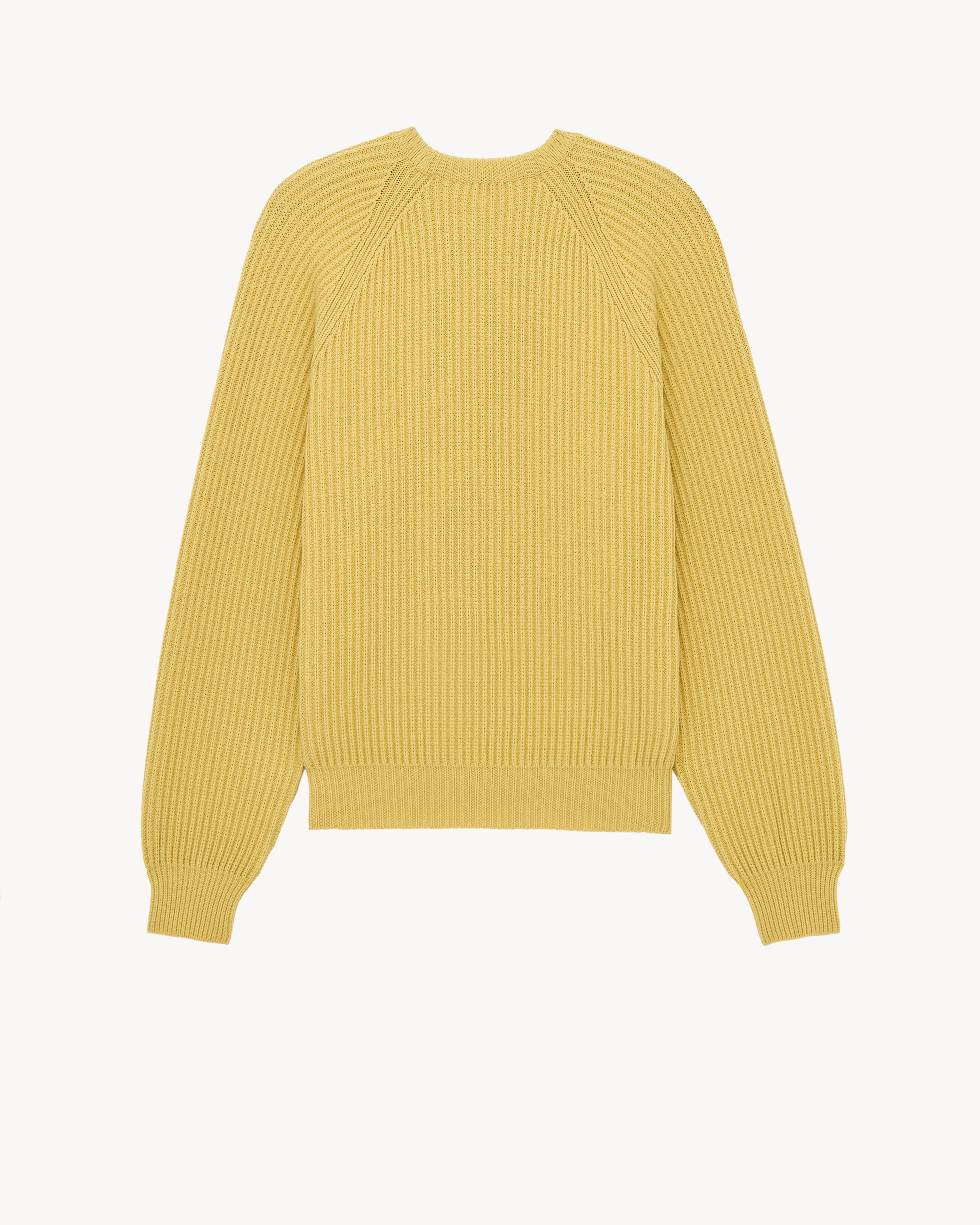 crewneck sweater in fisherman's rib cotton