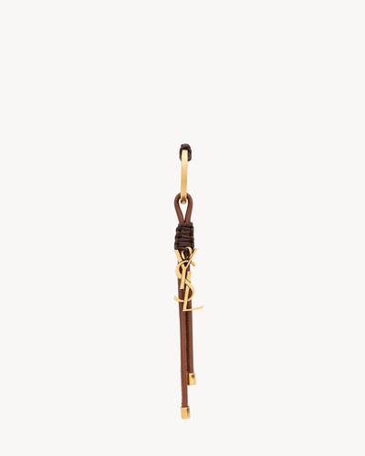 CASSANDRE keyring in lambskin in Brown | Saint Laurent | YSL US