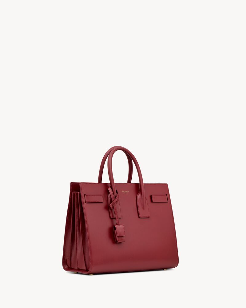 SAC DE JOUR IN SMOOTH LEATHER - SMALL in Red | Saint Laurent | YSL