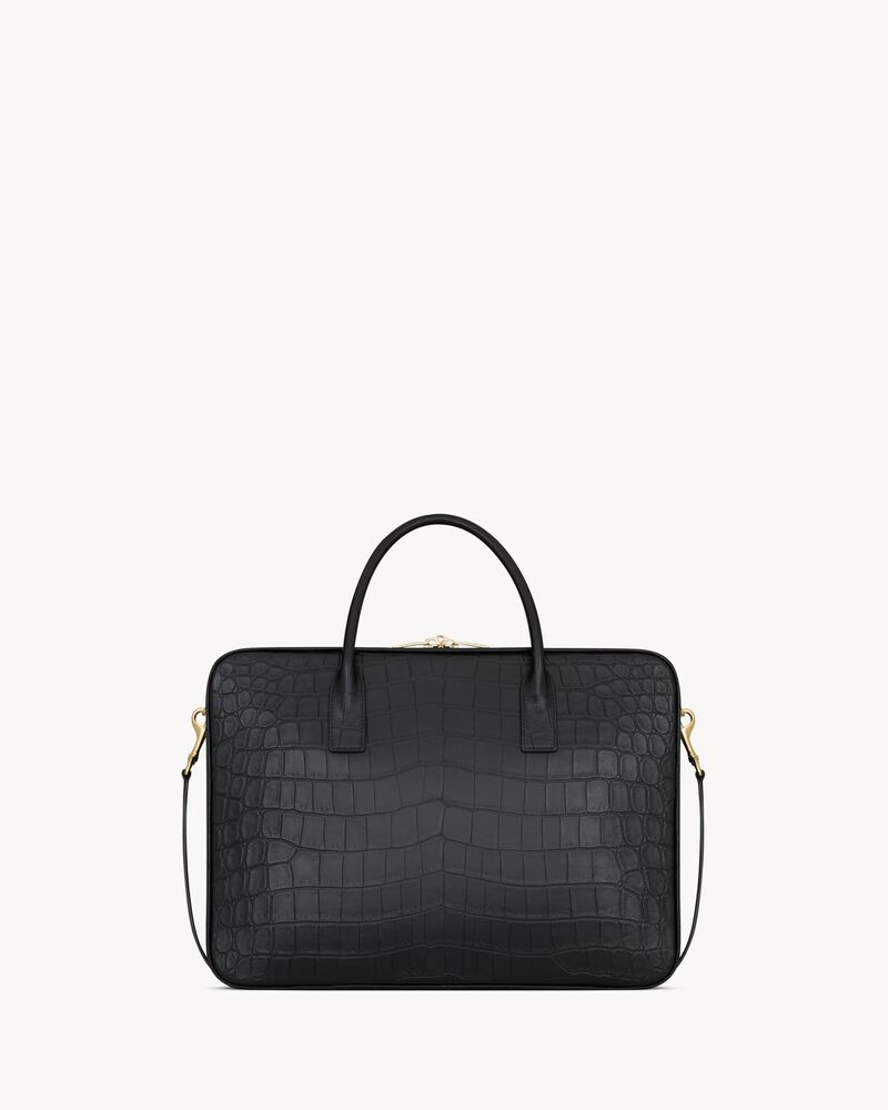 SAC DE JOUR large slim sac bauletto en alligator