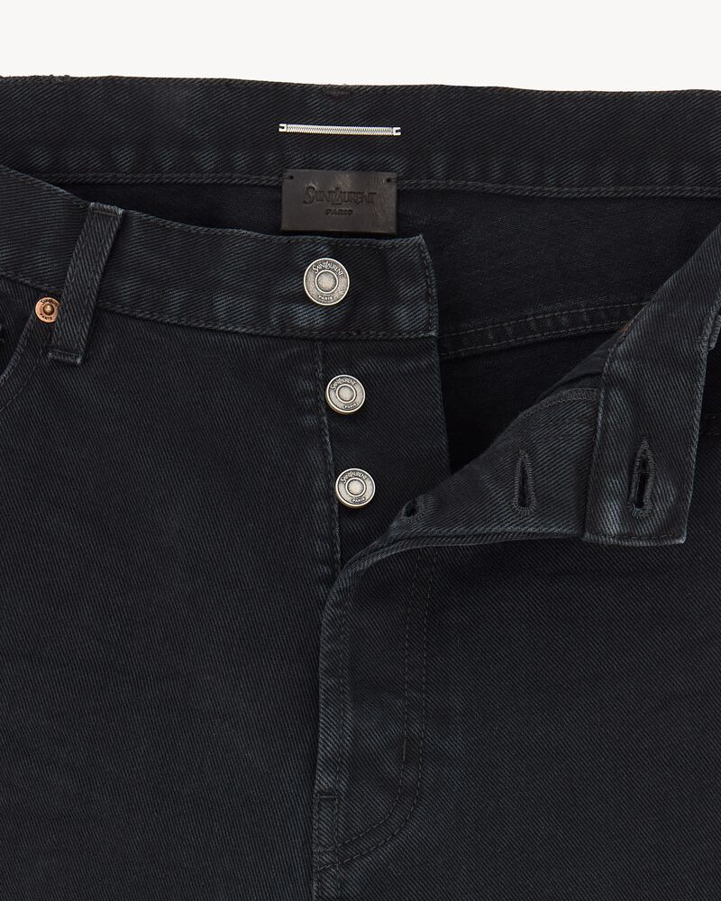 tapered jeans in old black denim