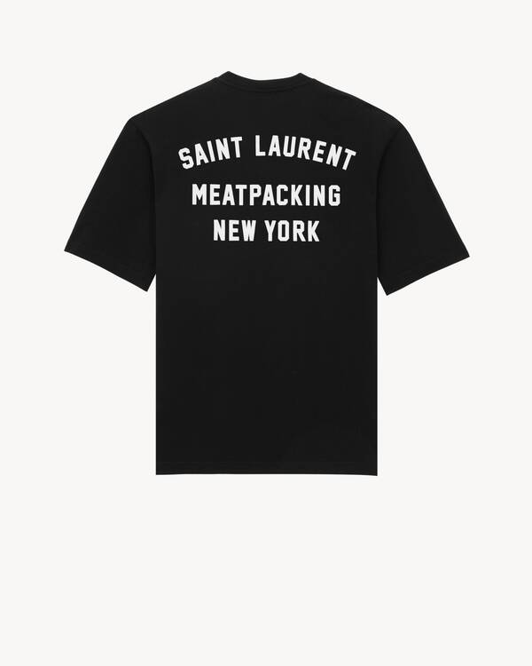 SAINT LAURENT NEW YORK T-SHIRT in White | Saint Laurent | YSL EN-US