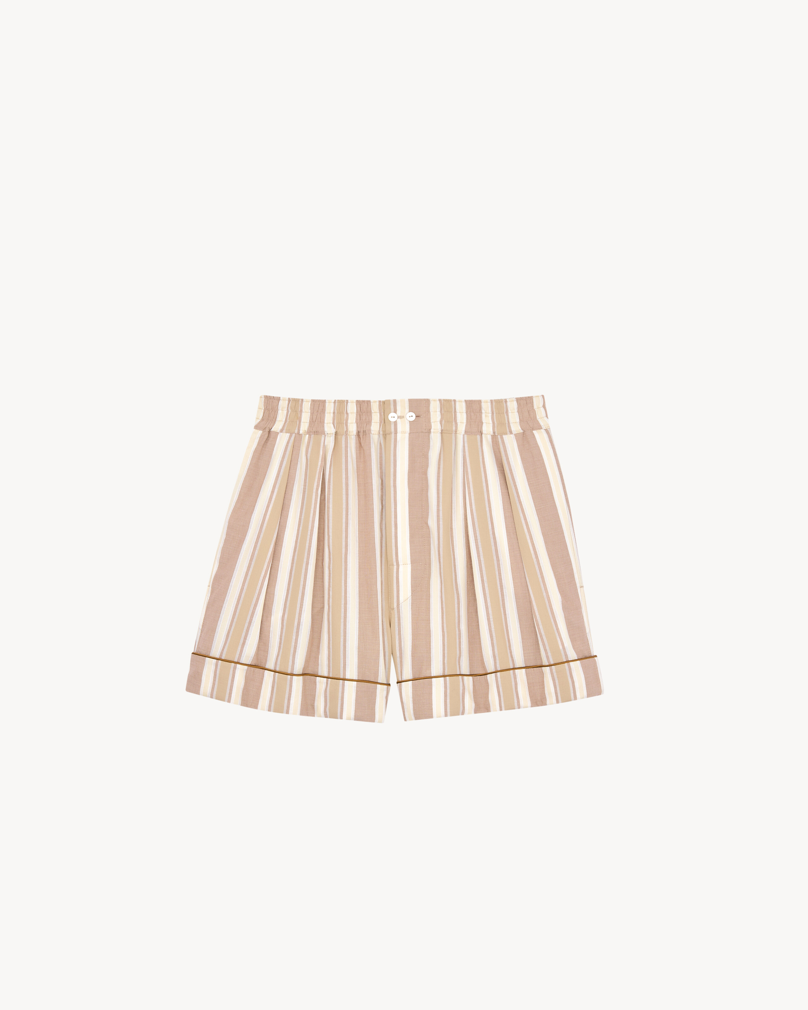 pajama shorts in striped cotton
