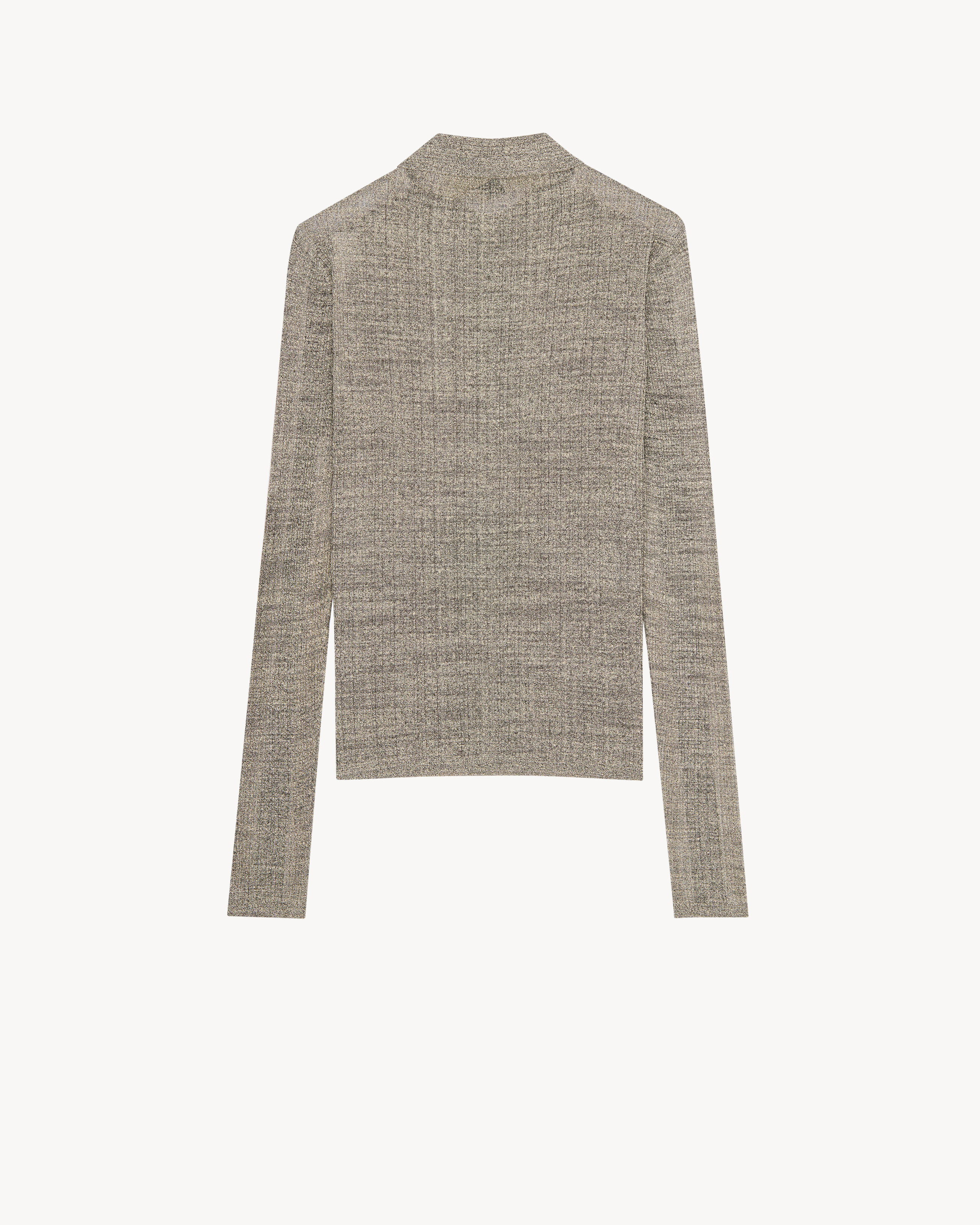 polo in ribbed stretch linen