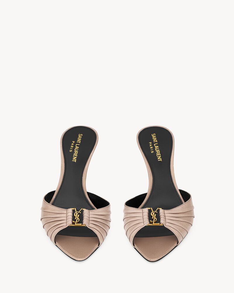 BABYLONE mules in smooth leather