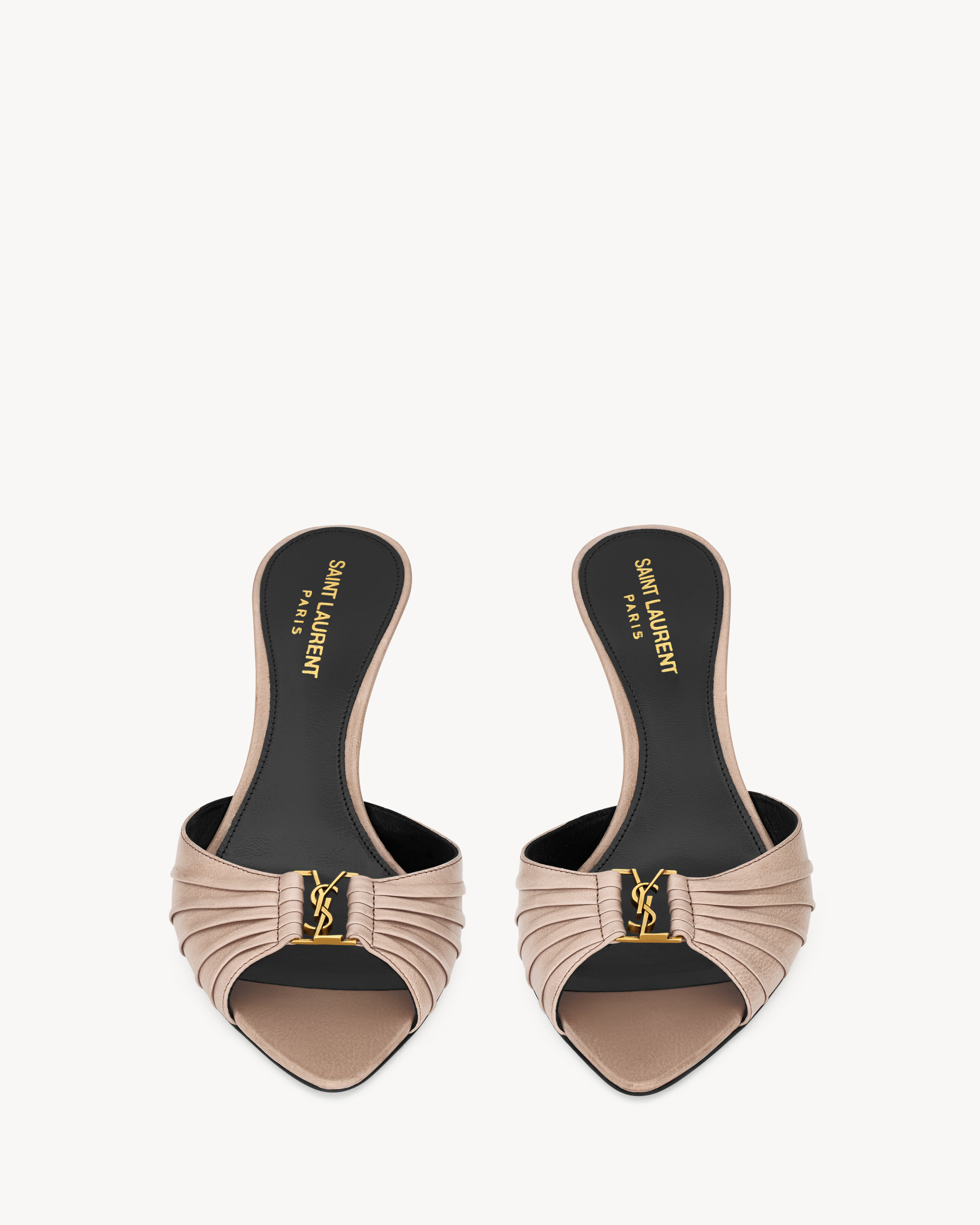 BABYLONE mules in smooth leather