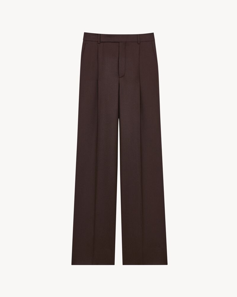 fluid pants in brushed wool flannel