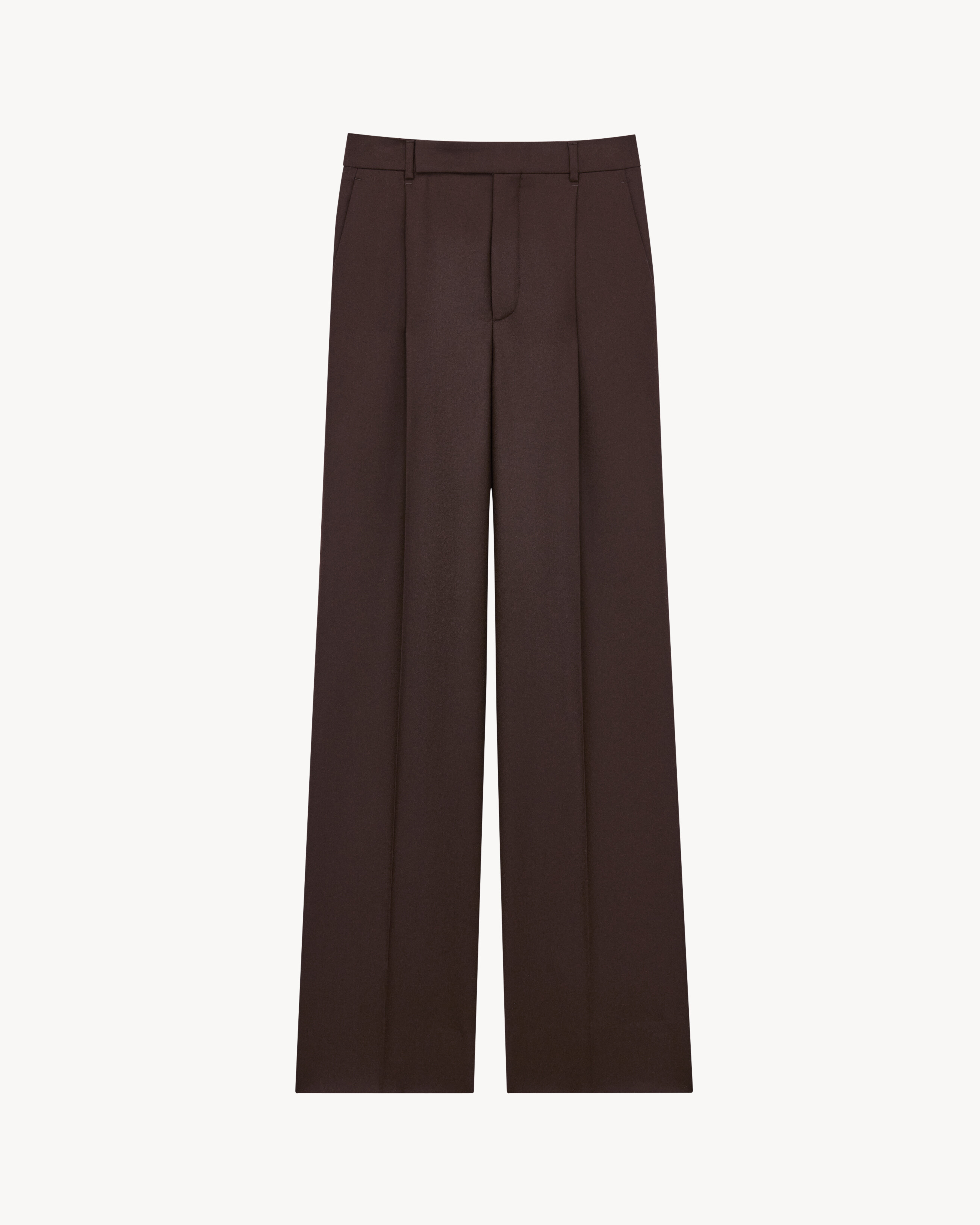 fluid pants in brushed wool flannel