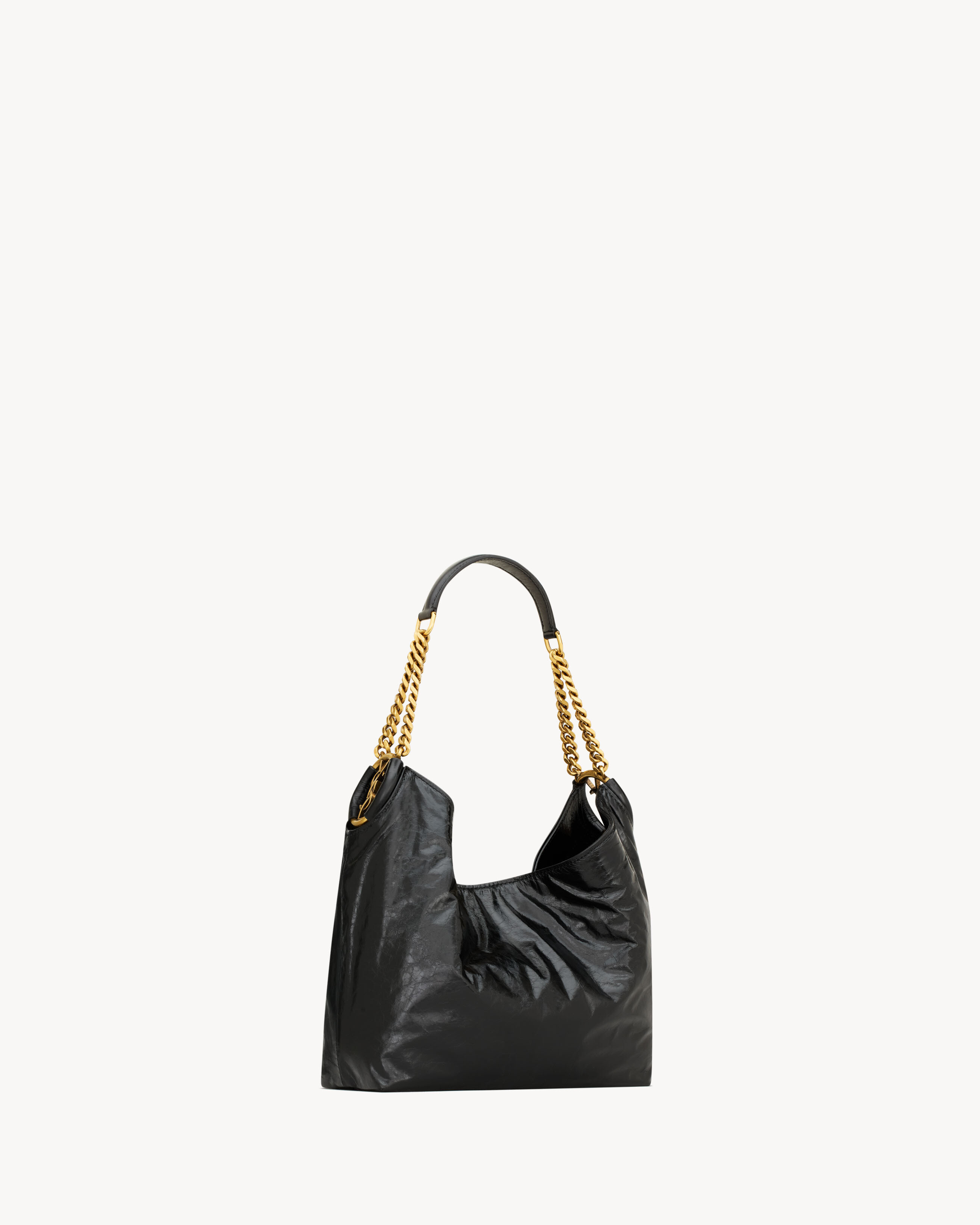 HORTENSE small hobo in shiny leather