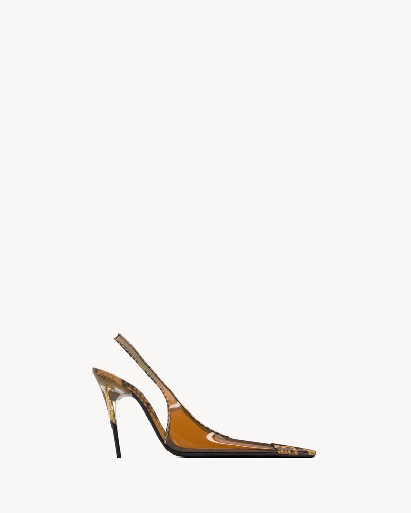 Moune slingback pumps in TPU and python