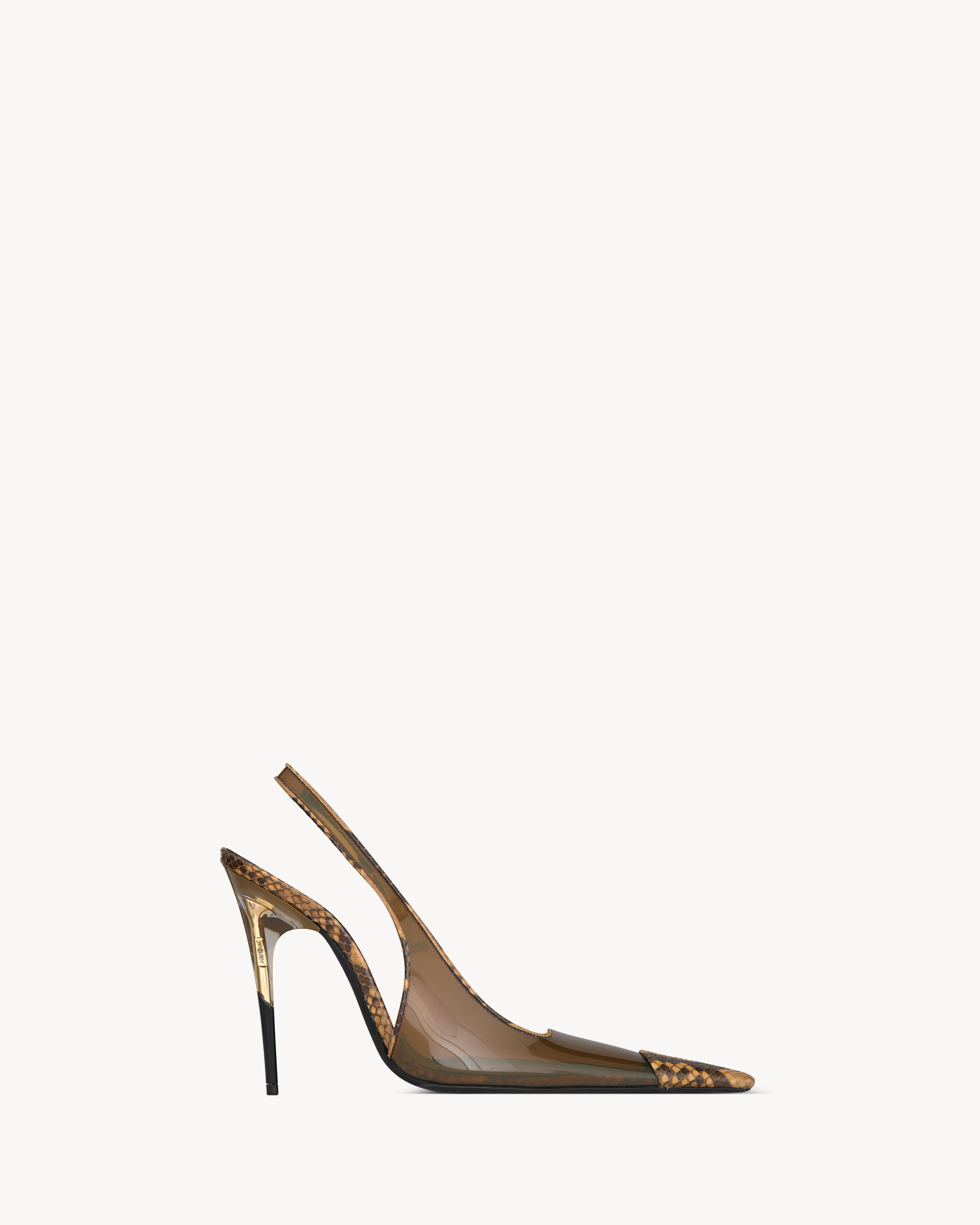 Moune slingback pumps in TPU and python