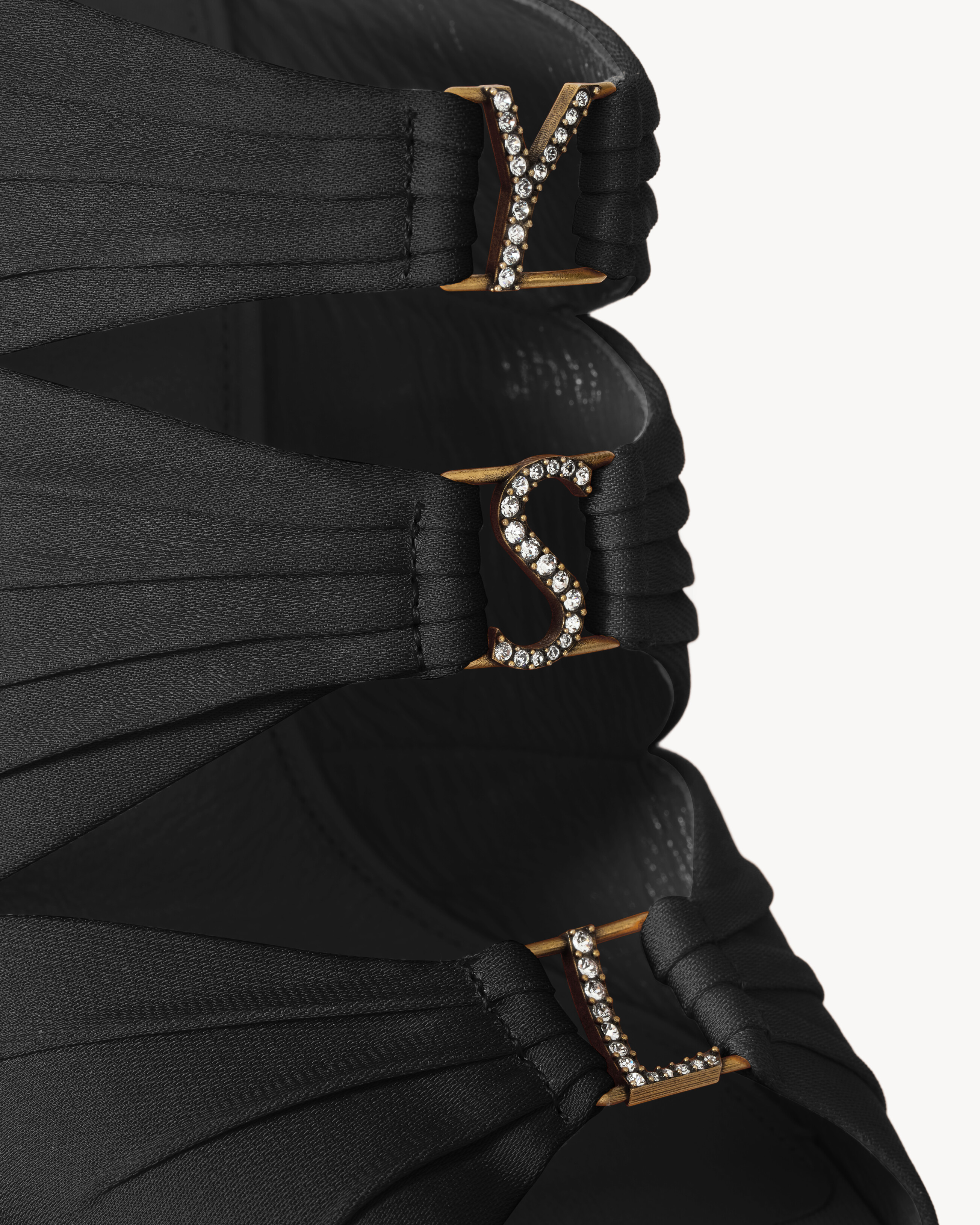 EMILIE mules in satin crepe