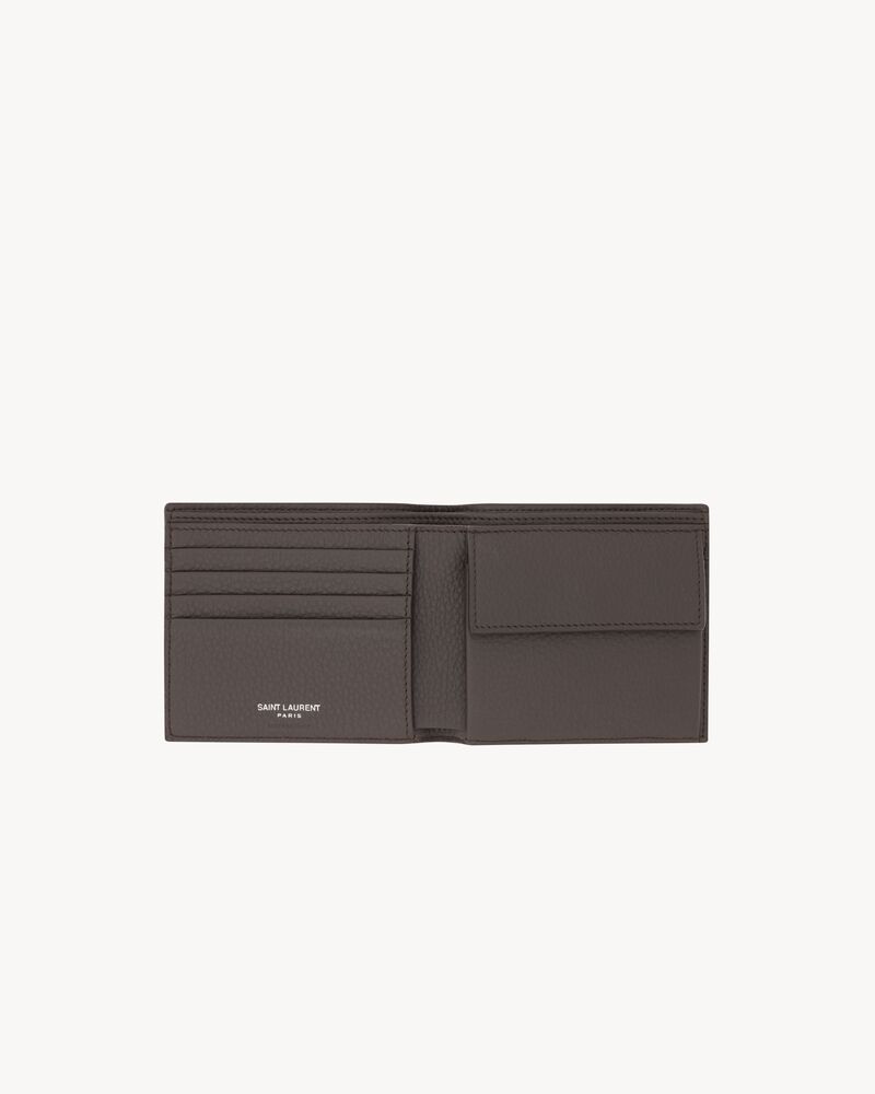 TINY CASSANDRE East/West wallet with coin purse in grained leather