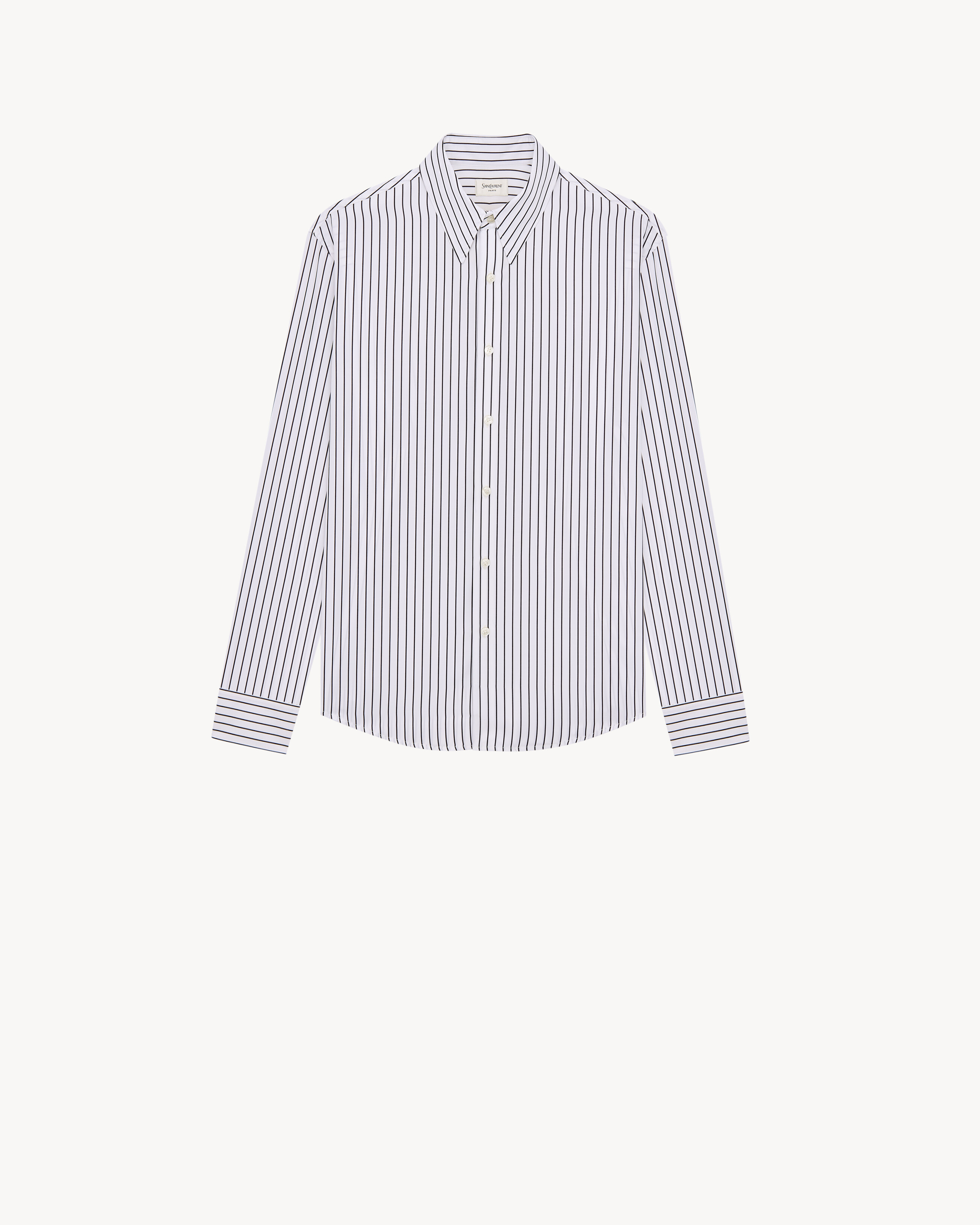 Camisa de popelina de algodón con motivo de rayas