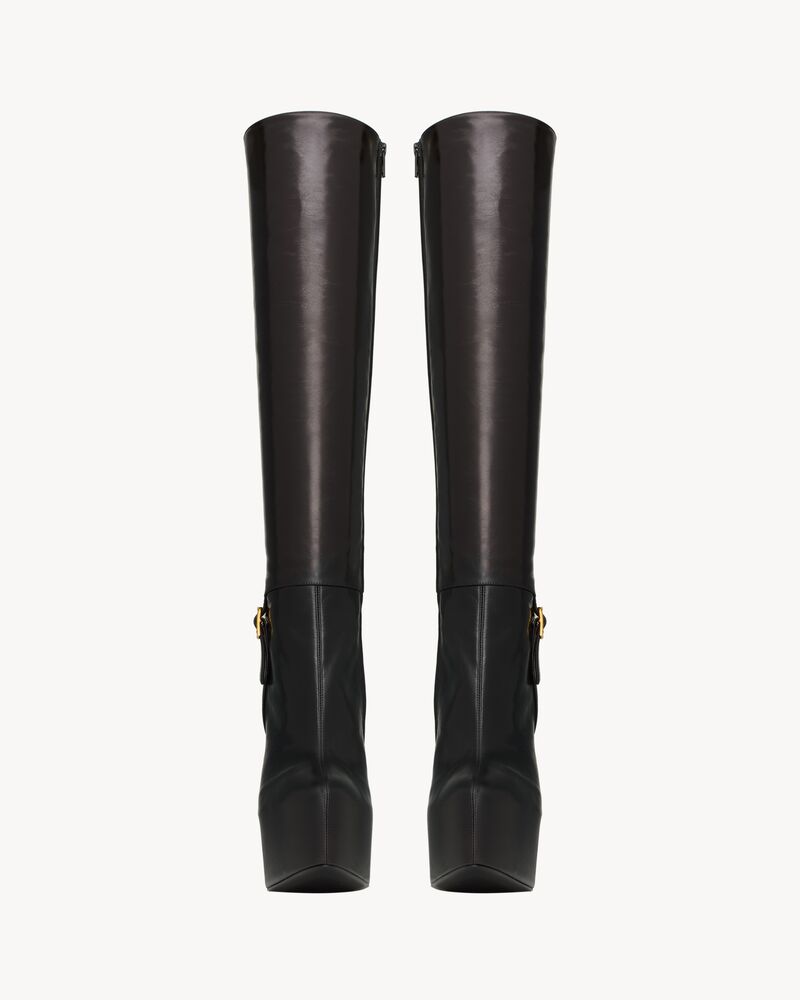 NICO platform boots in smooth leather