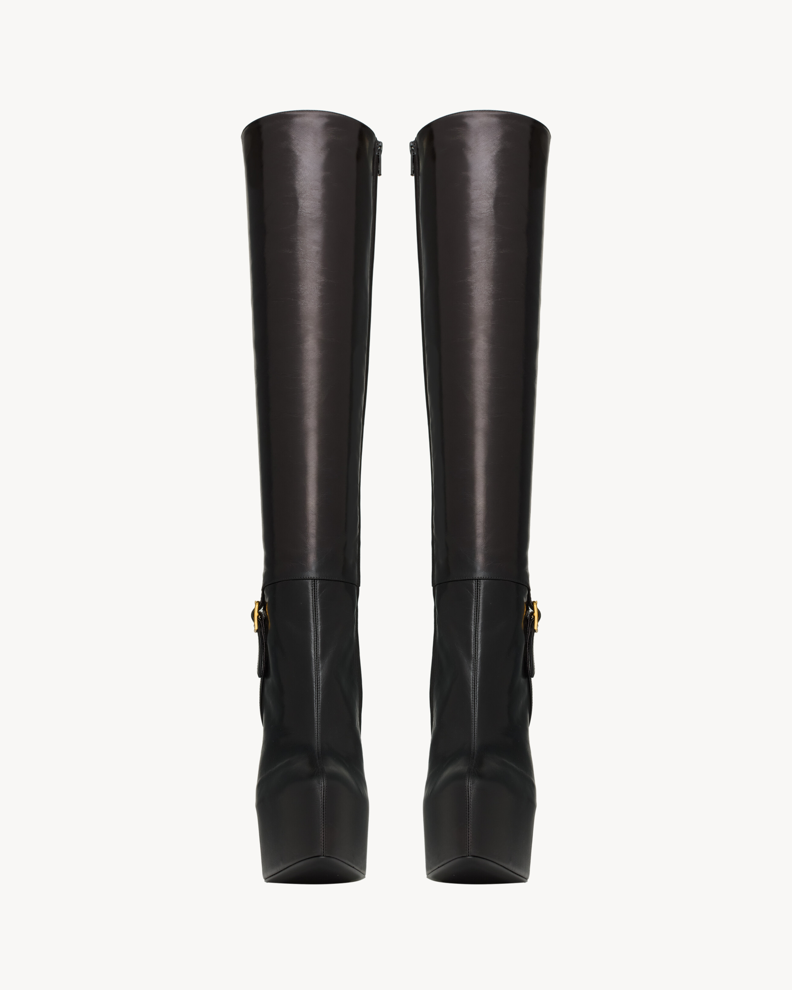 NICO platform boots in smooth leather