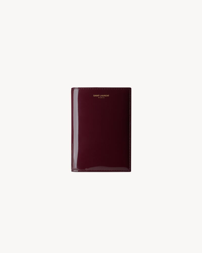 SAINT LAURENT PARIS passport case in patent leather