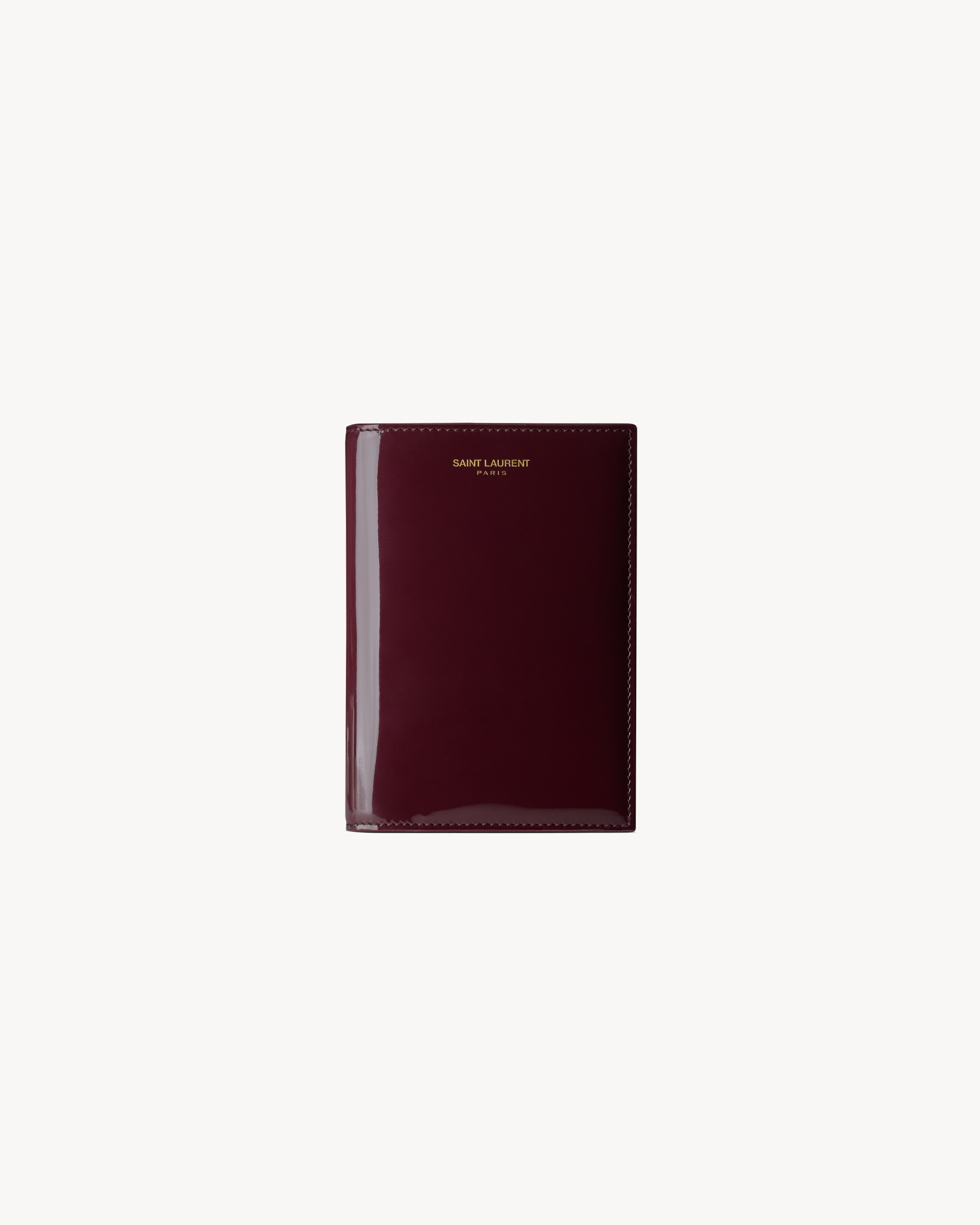 SAINT LAURENT PARIS passport case in patent leather