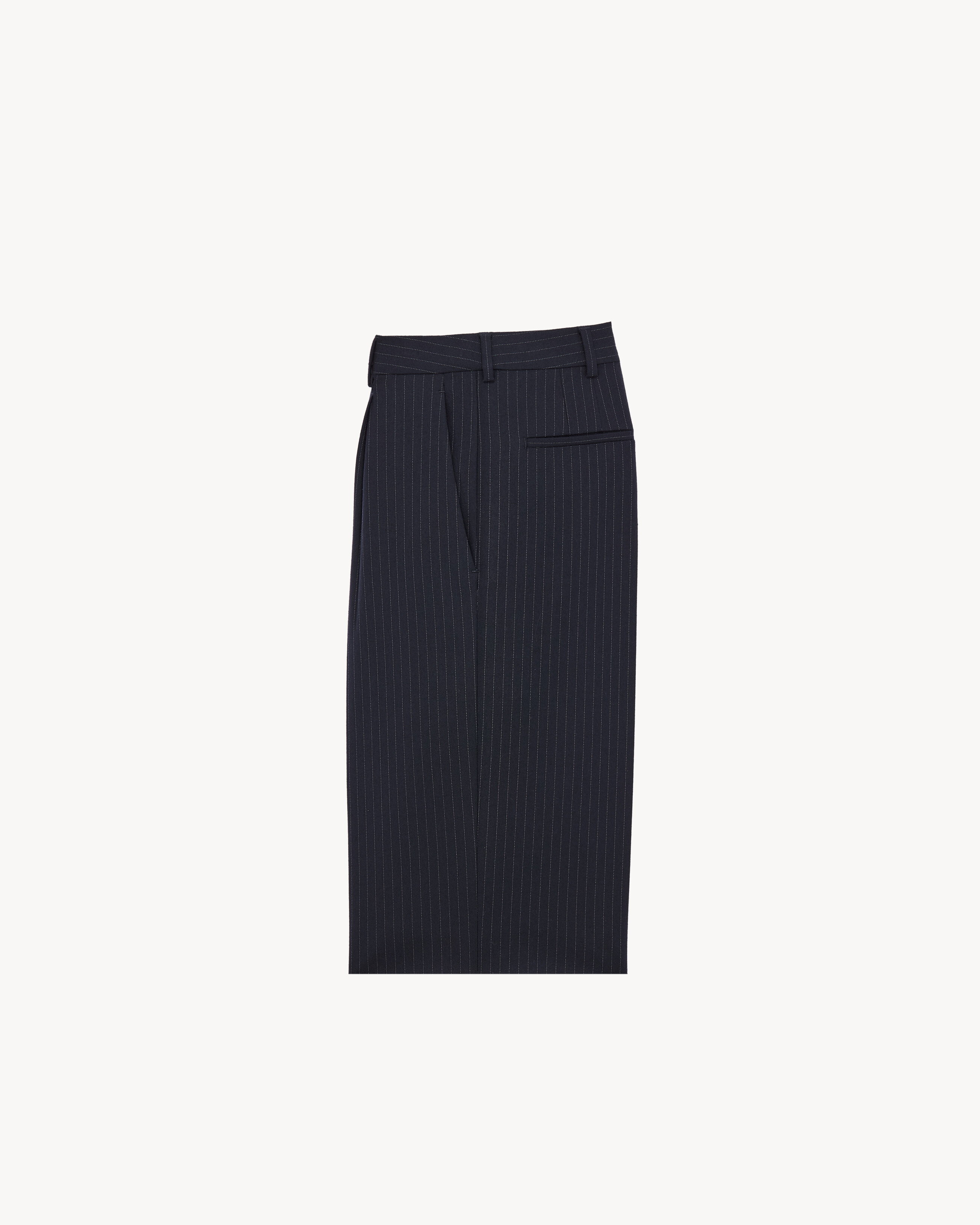 bermuda shorts in pin dot stripe wool gabardine