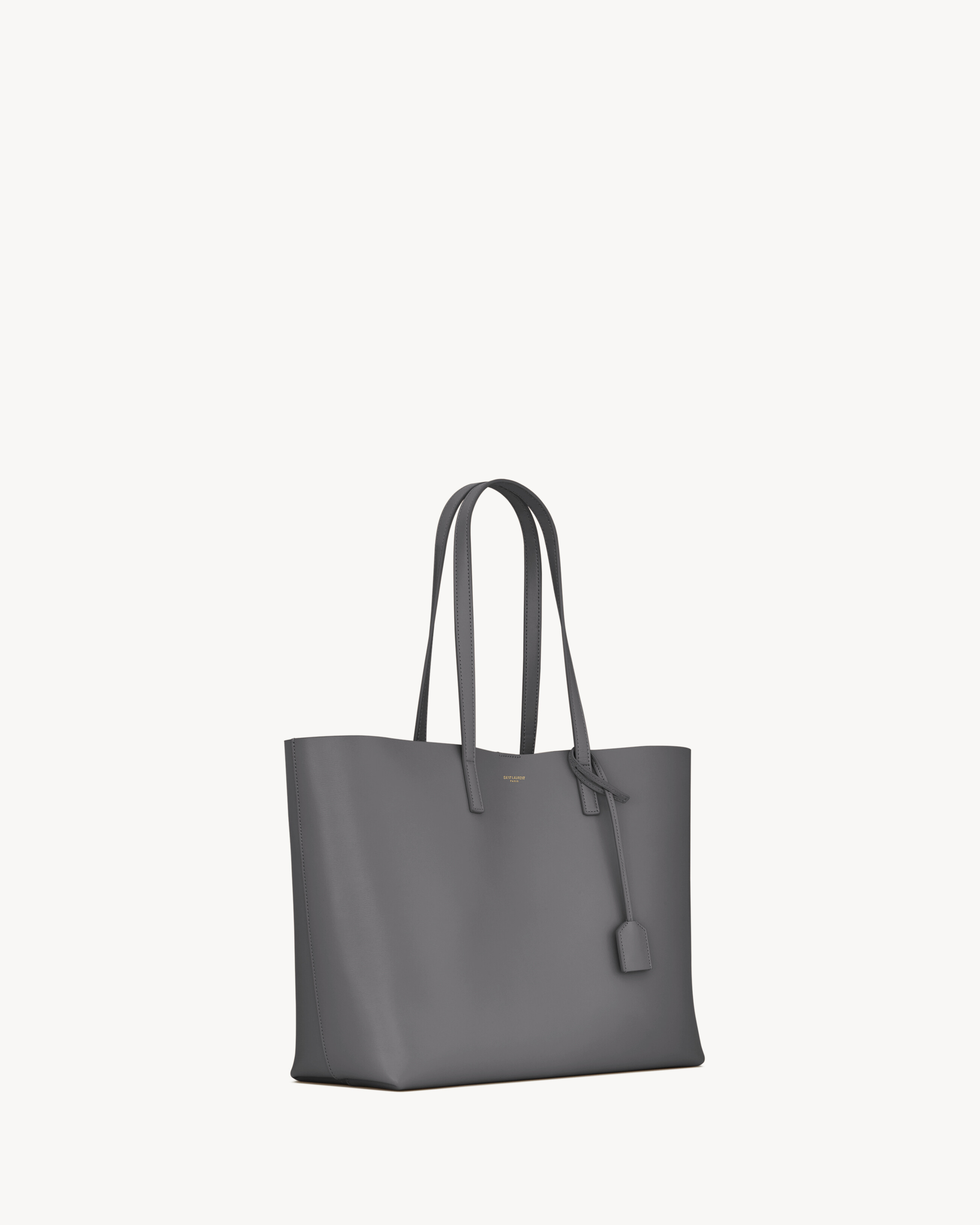 Shopping Saint Laurent E/W aus schwarzem leder
