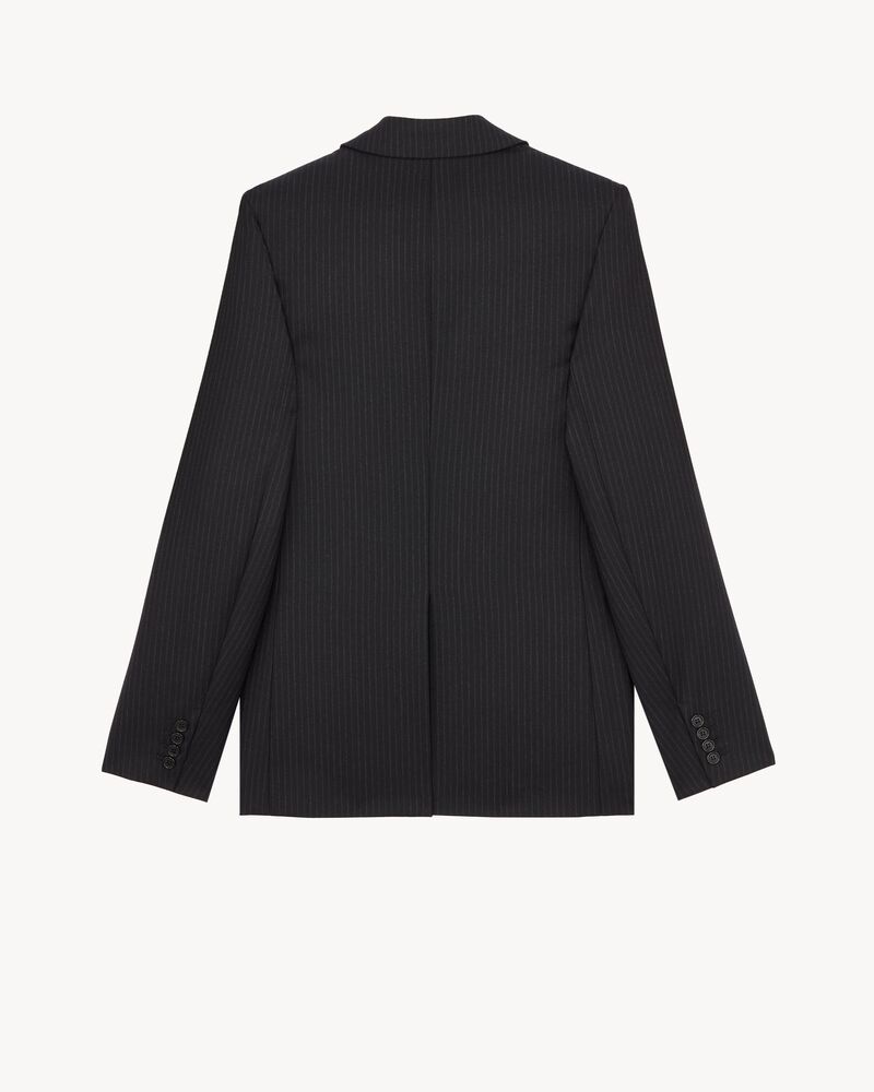 jacket in chalk-stripe wool