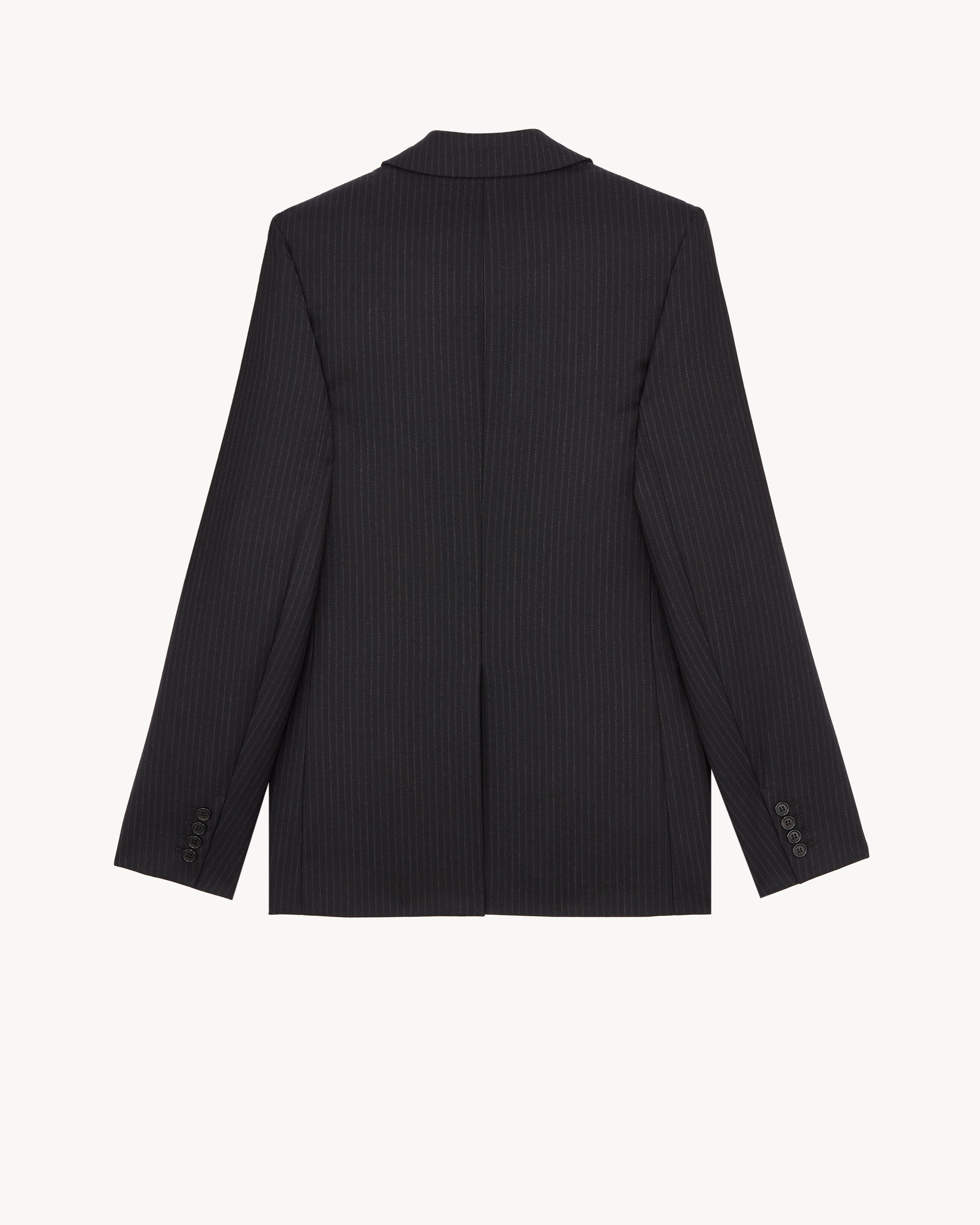 jacket in chalk-stripe wool