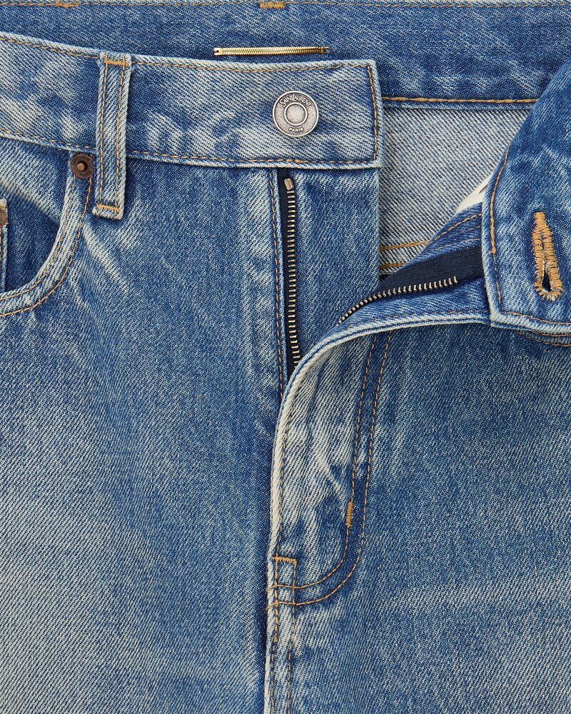 YVES flared jeans in midi blue denim