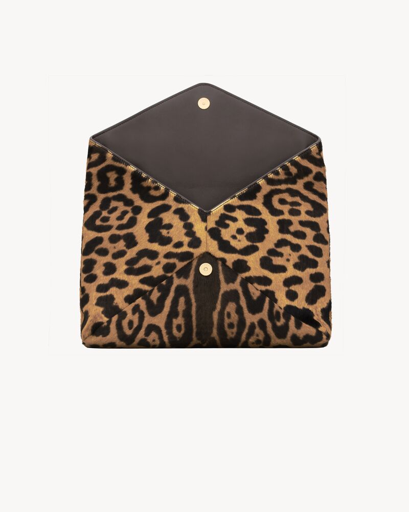 CASSANDRE large envelope pouch in pony hair leather