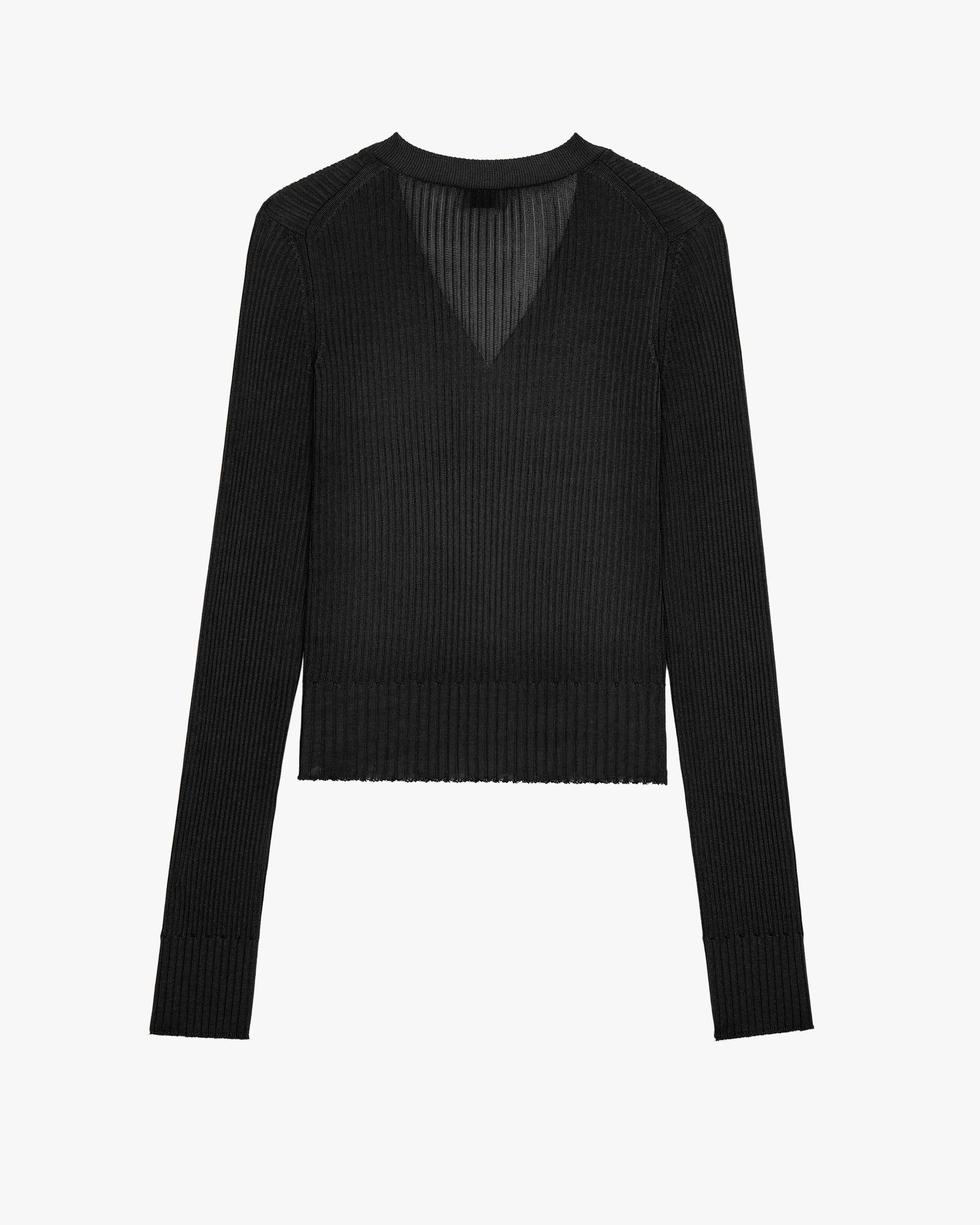 cardigan in ribbed knit
