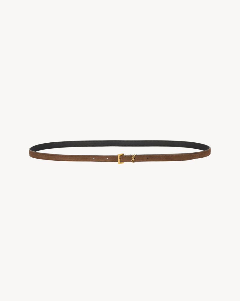 CASSANDRE extra-thin belt in suede