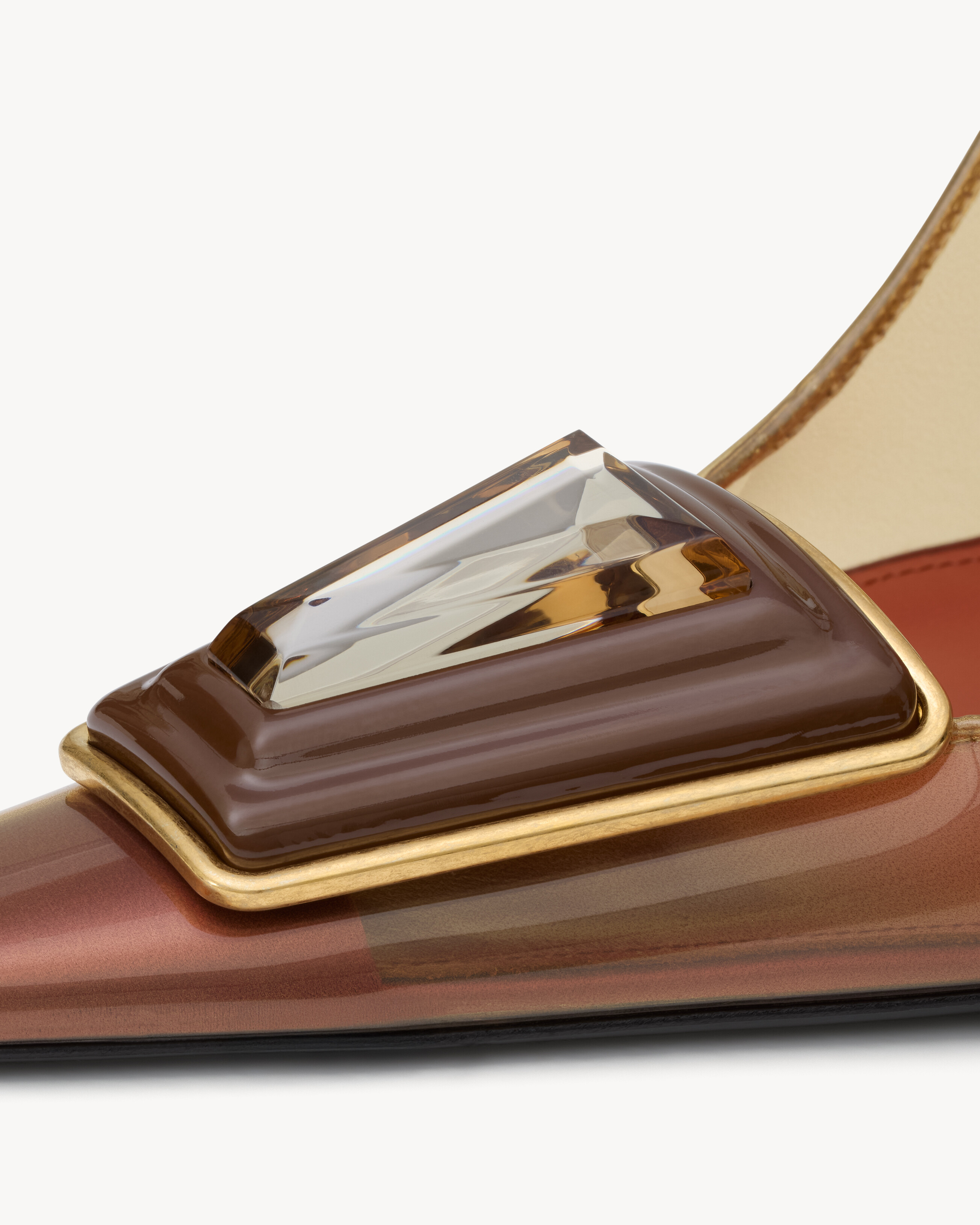 SIBYL slingback pumps in TPU and satin