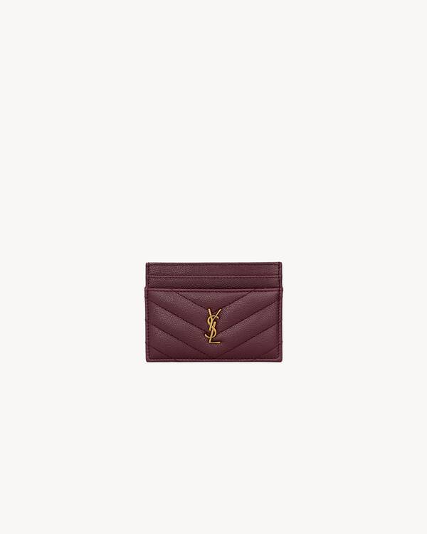 CASSANDRE card case in GRAIN DE POUDRE leather in Bordeaux | Saint