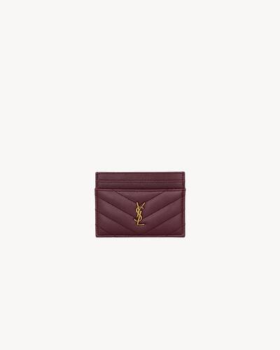 CASSANDRE card case in GRAIN DE POUDRE leather in Bordeaux | Saint