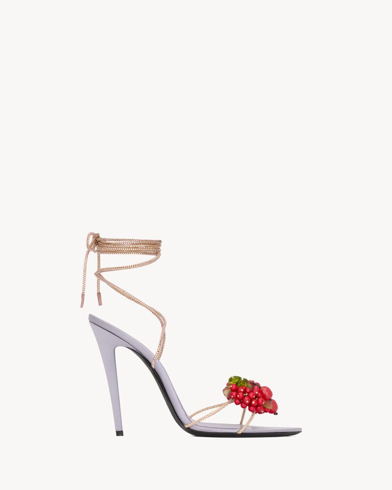 MON CHÉRI sandals in suede and rhinestones