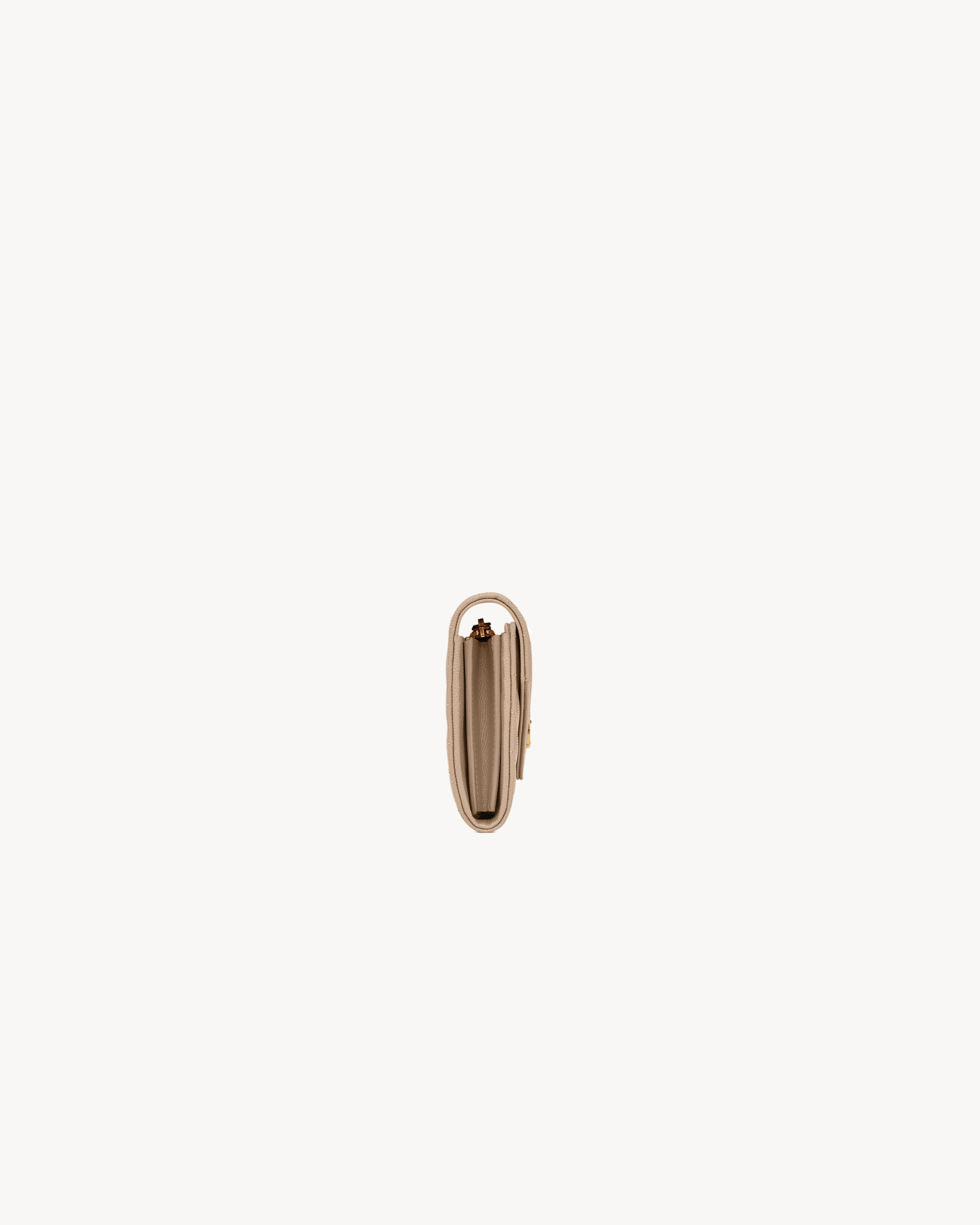 CASSANDRE MATELASSÉ LARGE FLAP WALLET IN GRAIN DE POUDRE LEATHER