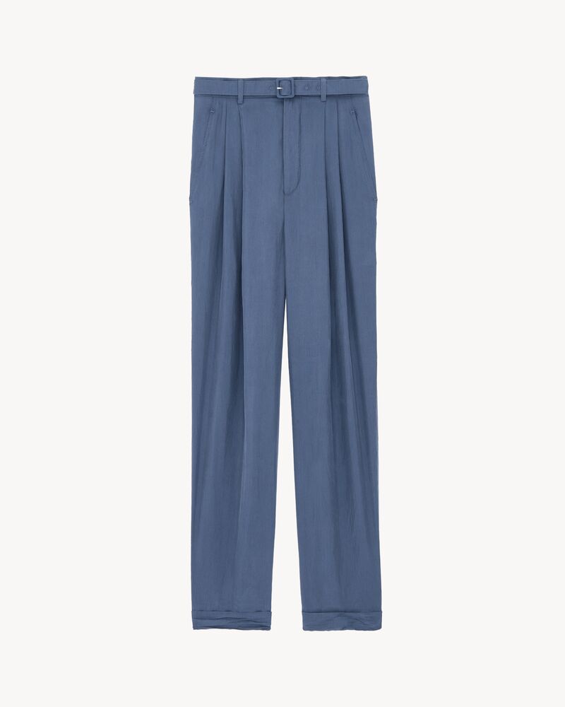 carotte-fit pants in silk habotai