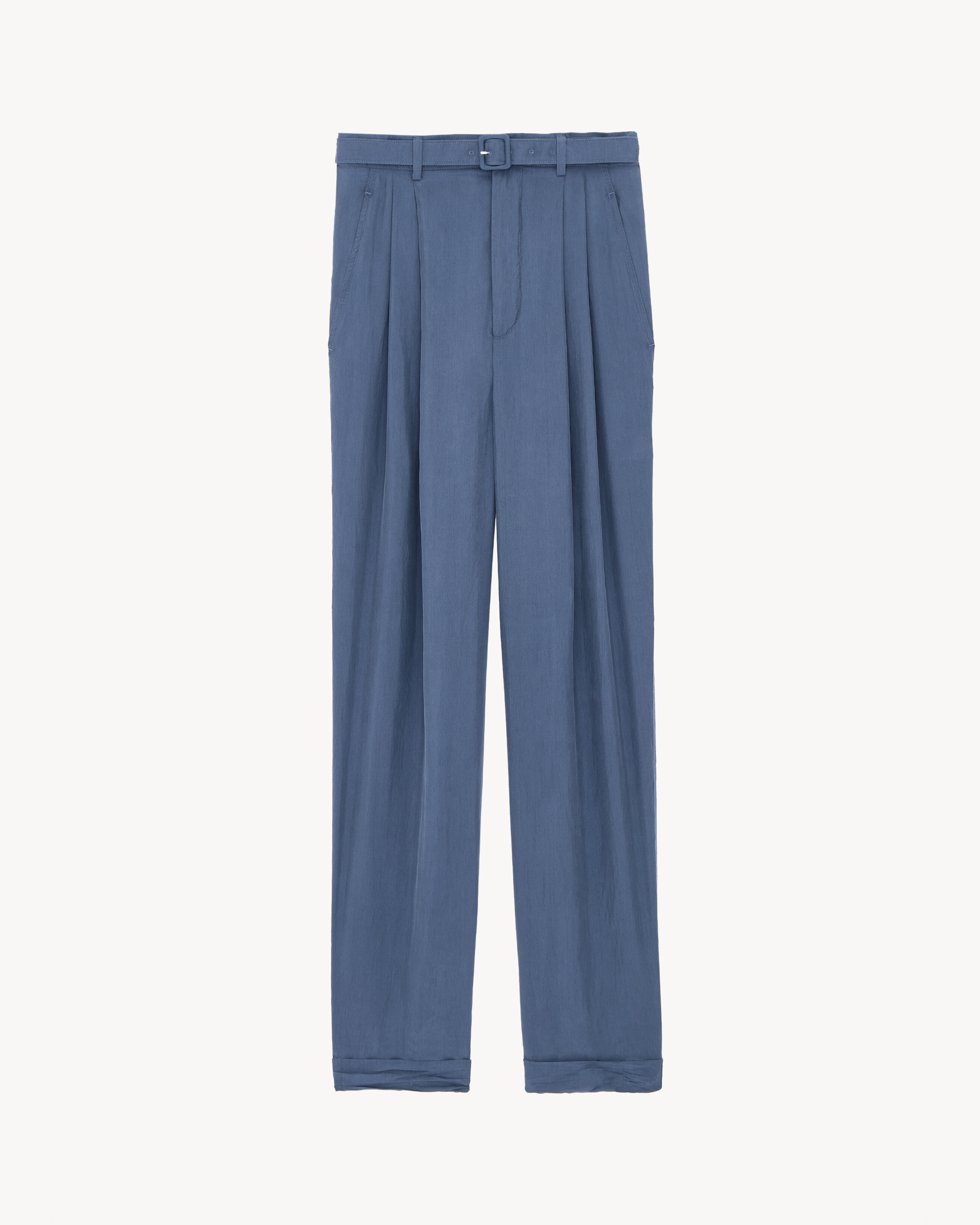 carotte-fit pants in silk habotai