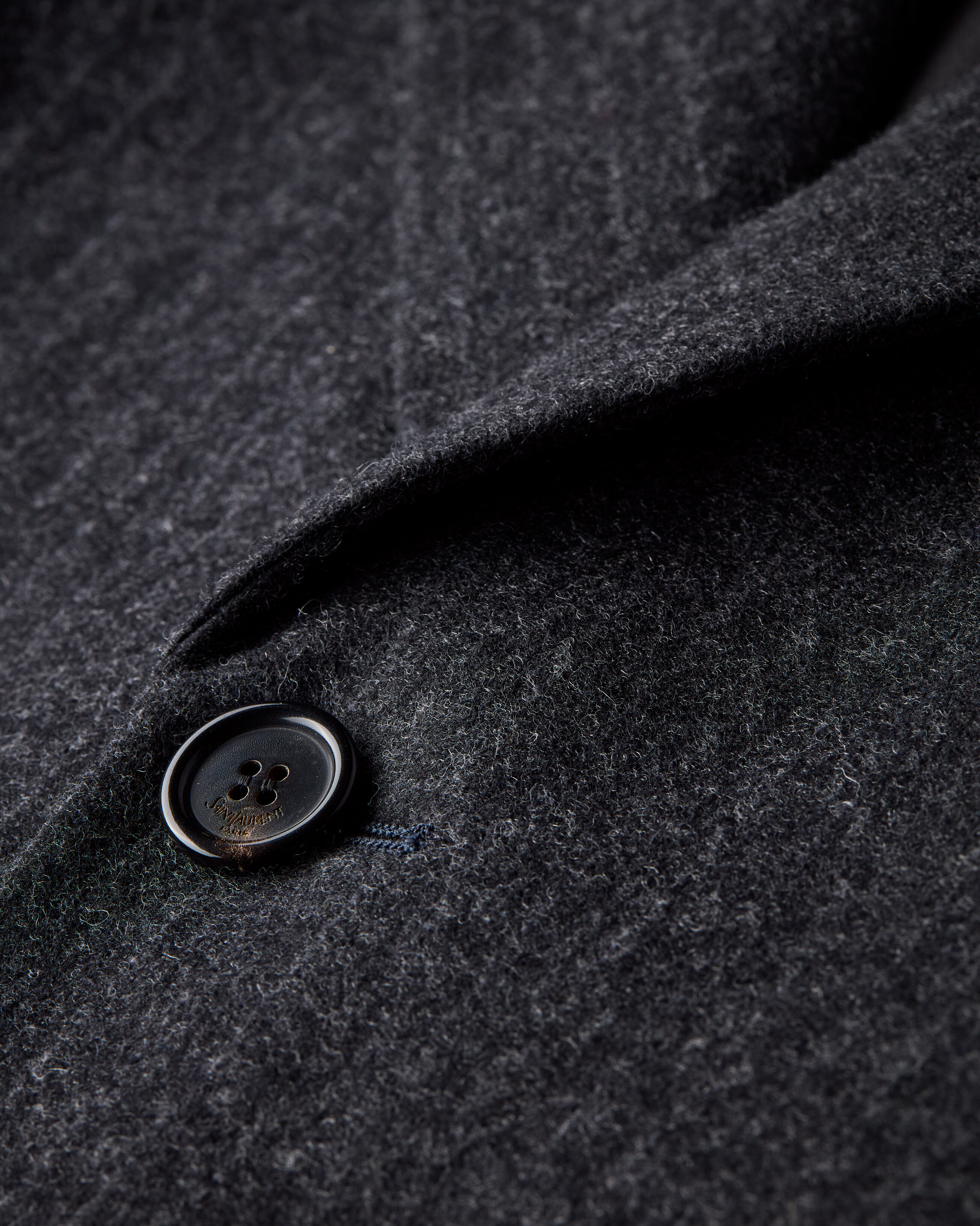 40's single-breasted jacket in pinstripe brushed wool felt