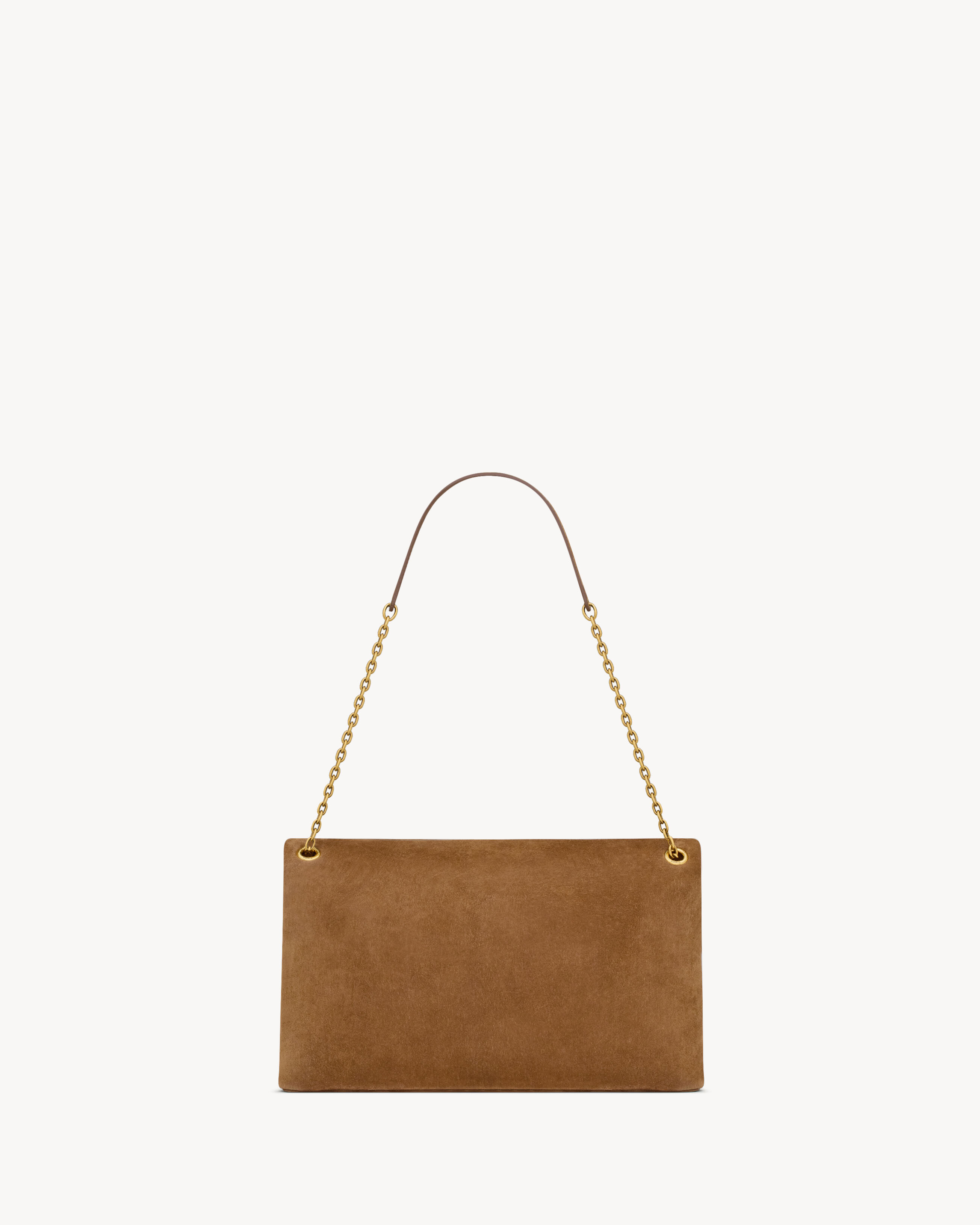 CASSANDRE large pouch on chain in suede
