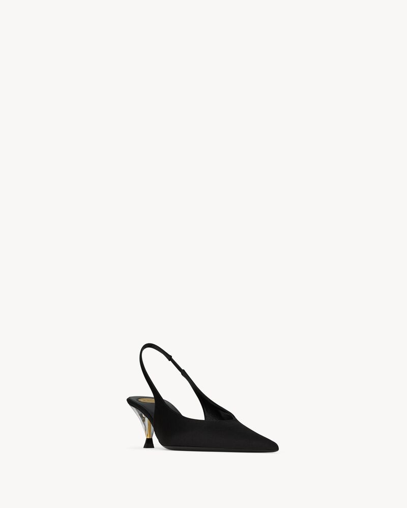 FANNY Slingback-Pumps aus Satin-Crêpe