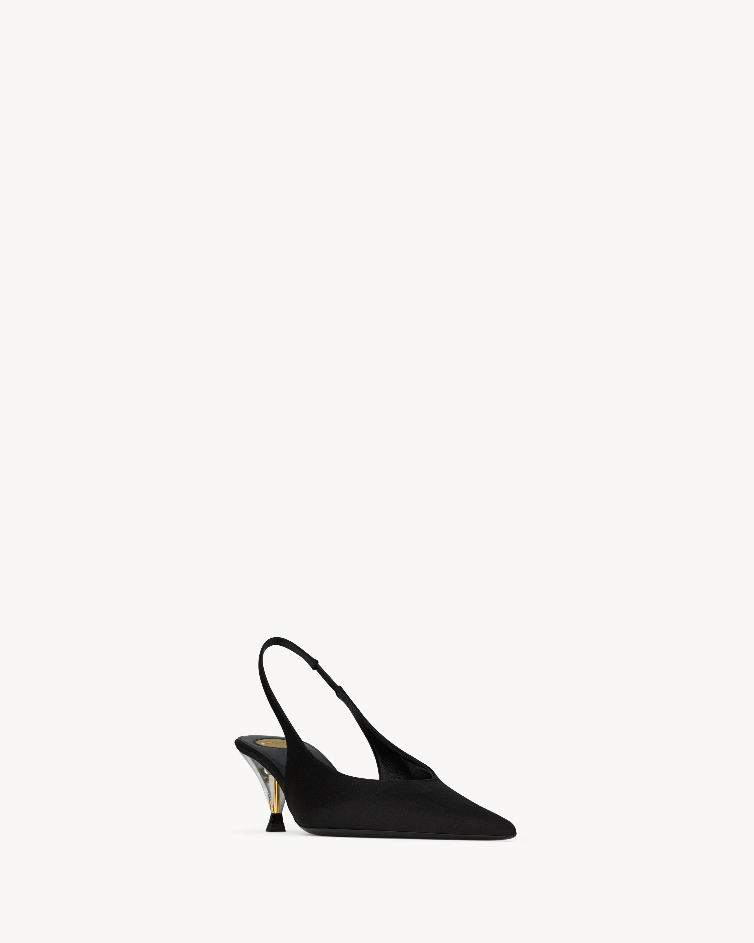 FANNY Slingback-Pumps aus Satin-Crêpe