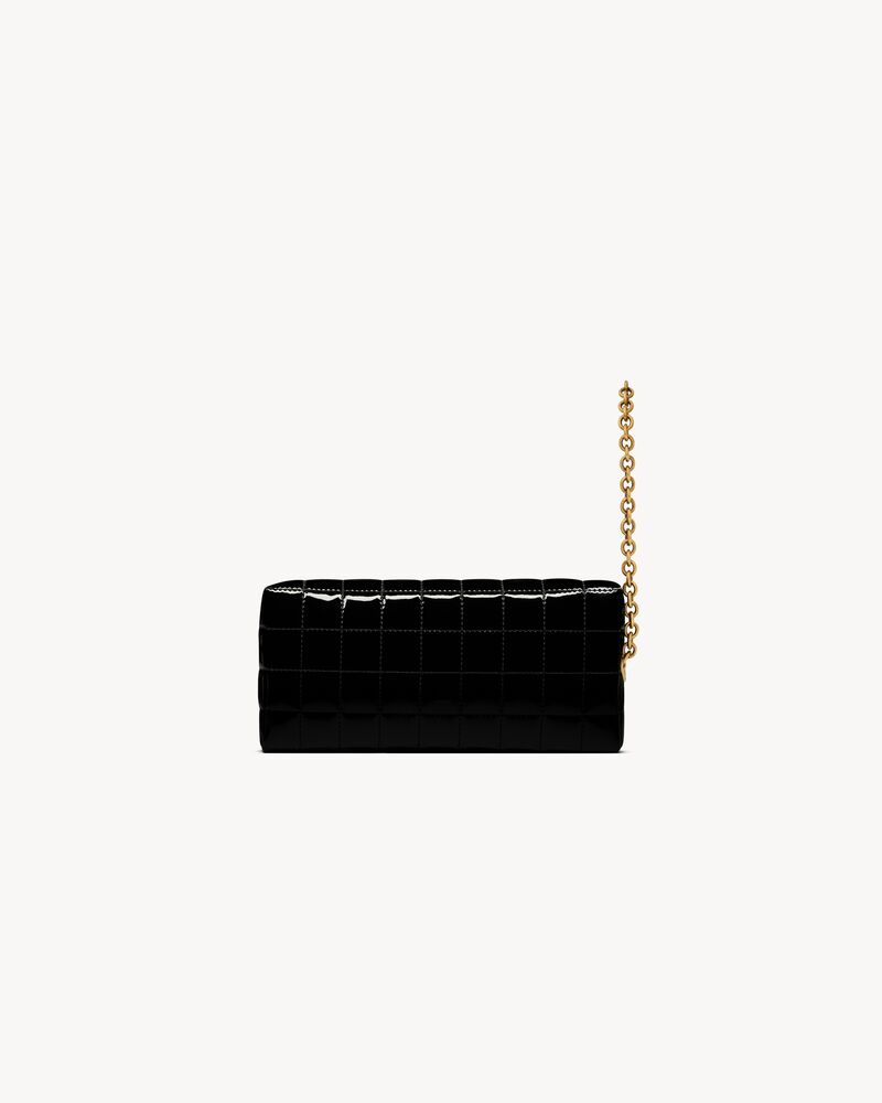 Pochette con cadena Cassandre Matelassé Carré de lona brillante