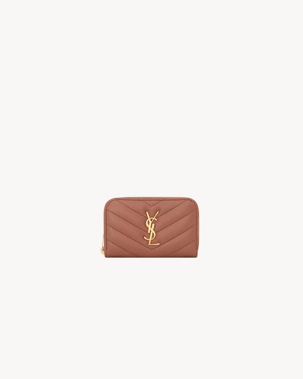 カサンドラ ウォレット（ラムスキン） ピンク | Saint Laurent | YSL