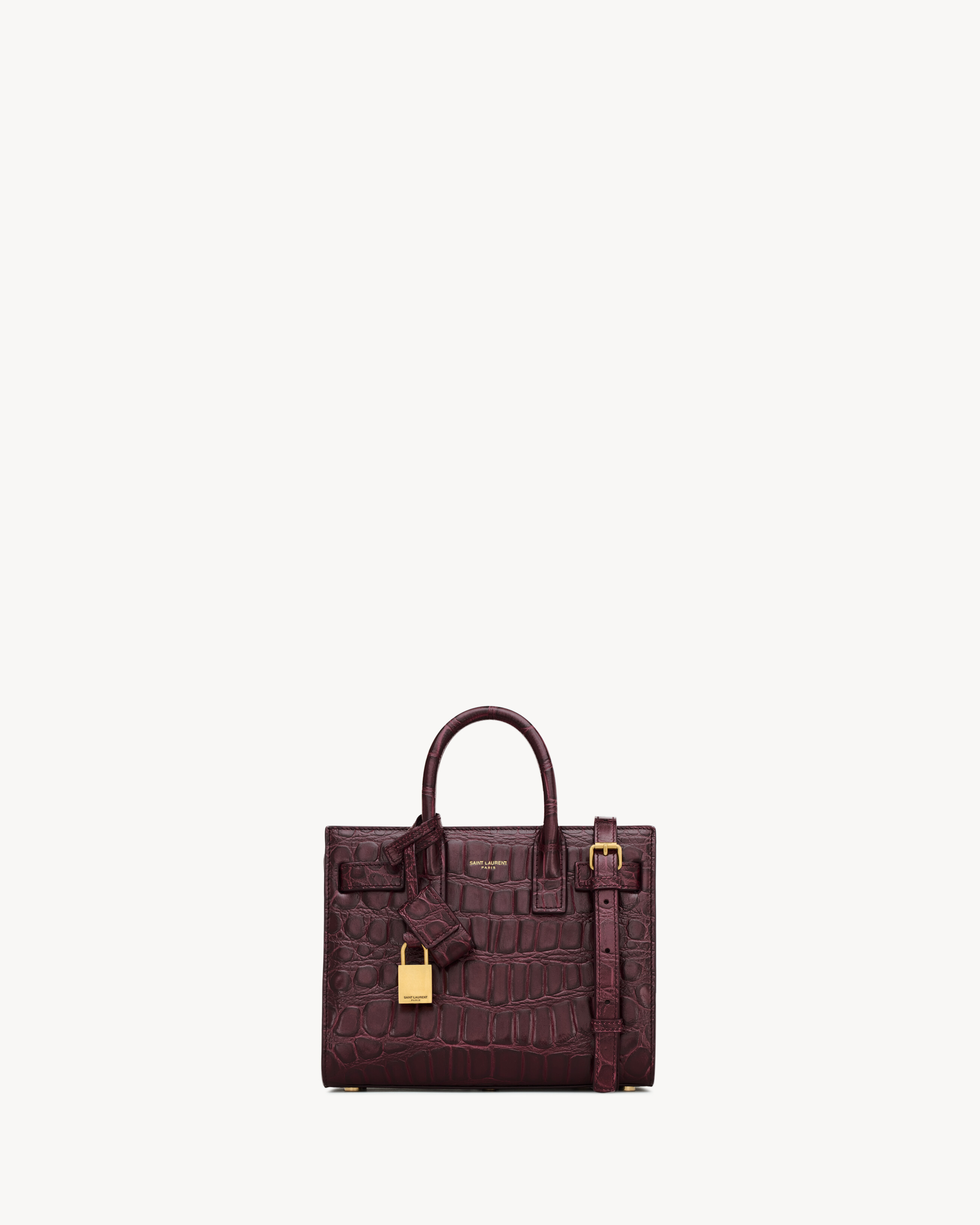 SAC DE JOUR IN CROCODILE-EMBOSSED LEATHER - NANO