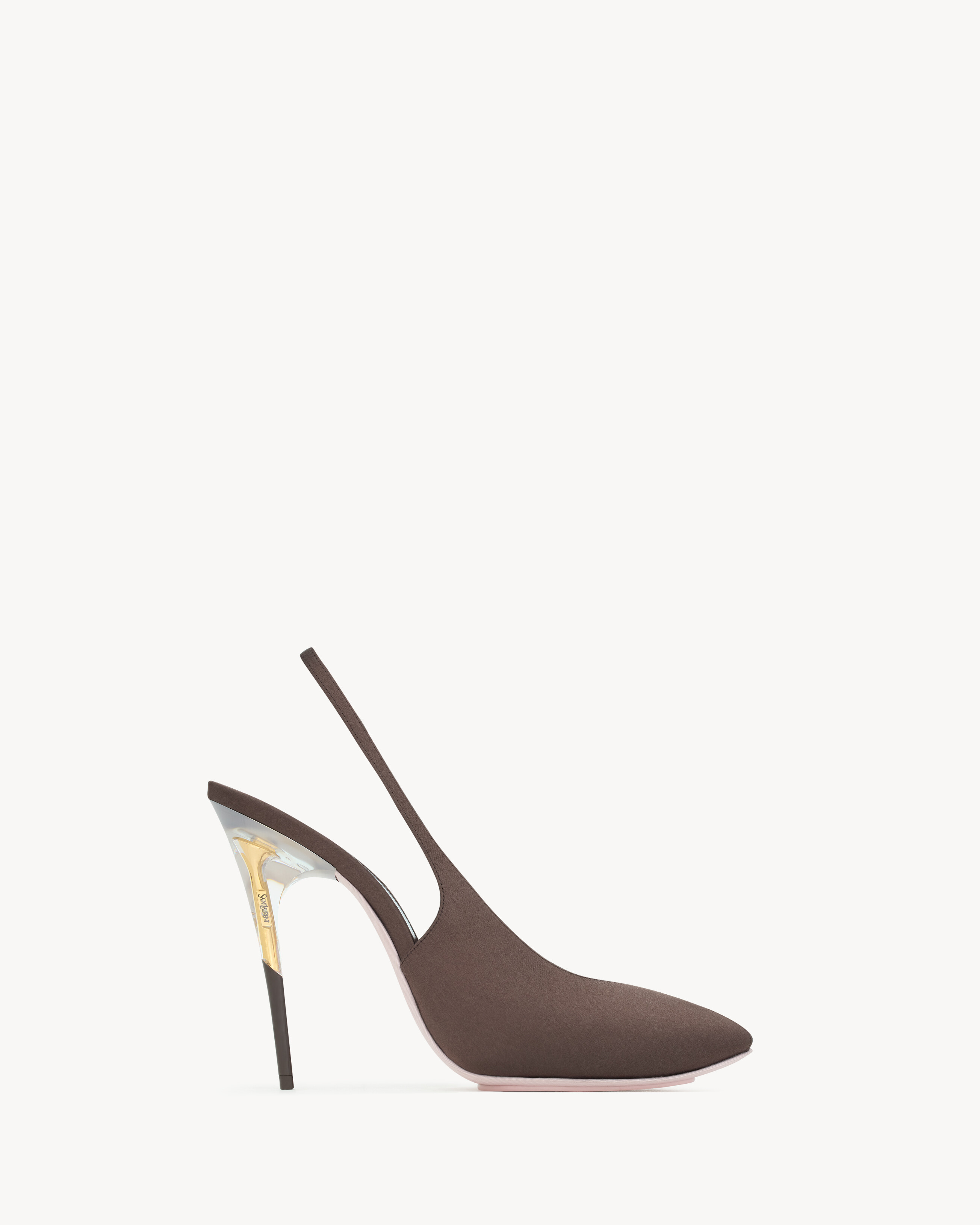 Sandalias slingback Lips de crepé de satén y poliuretano termoplástico