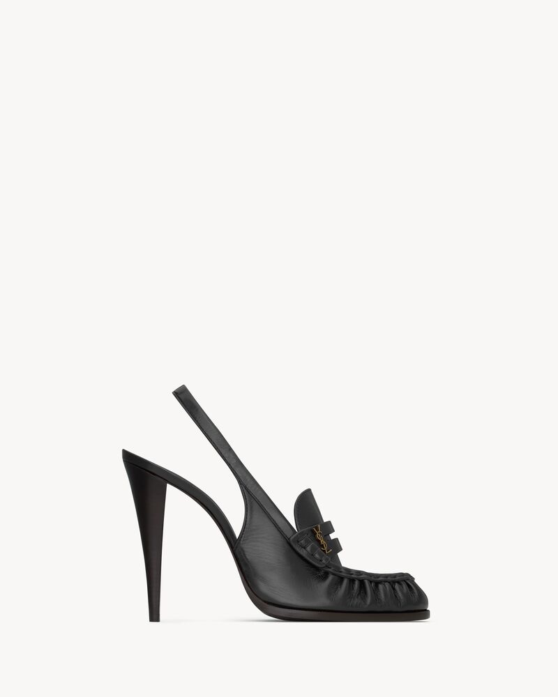 LE LOAFER slingback pumps in smooth leather